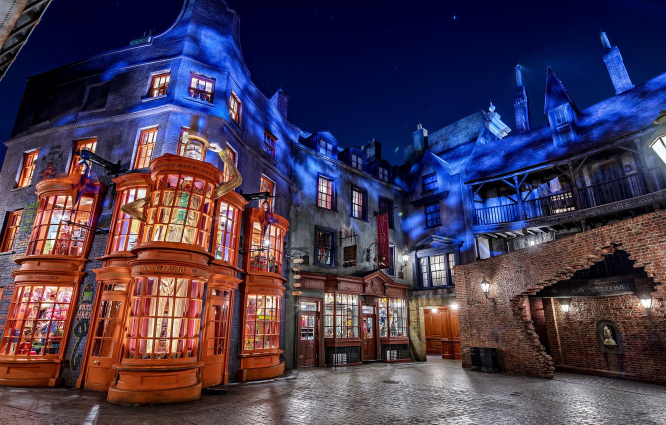 Wallpaper Orlando, Harry Potter, Universal Studios, Diagon Alley image for desktop, section город