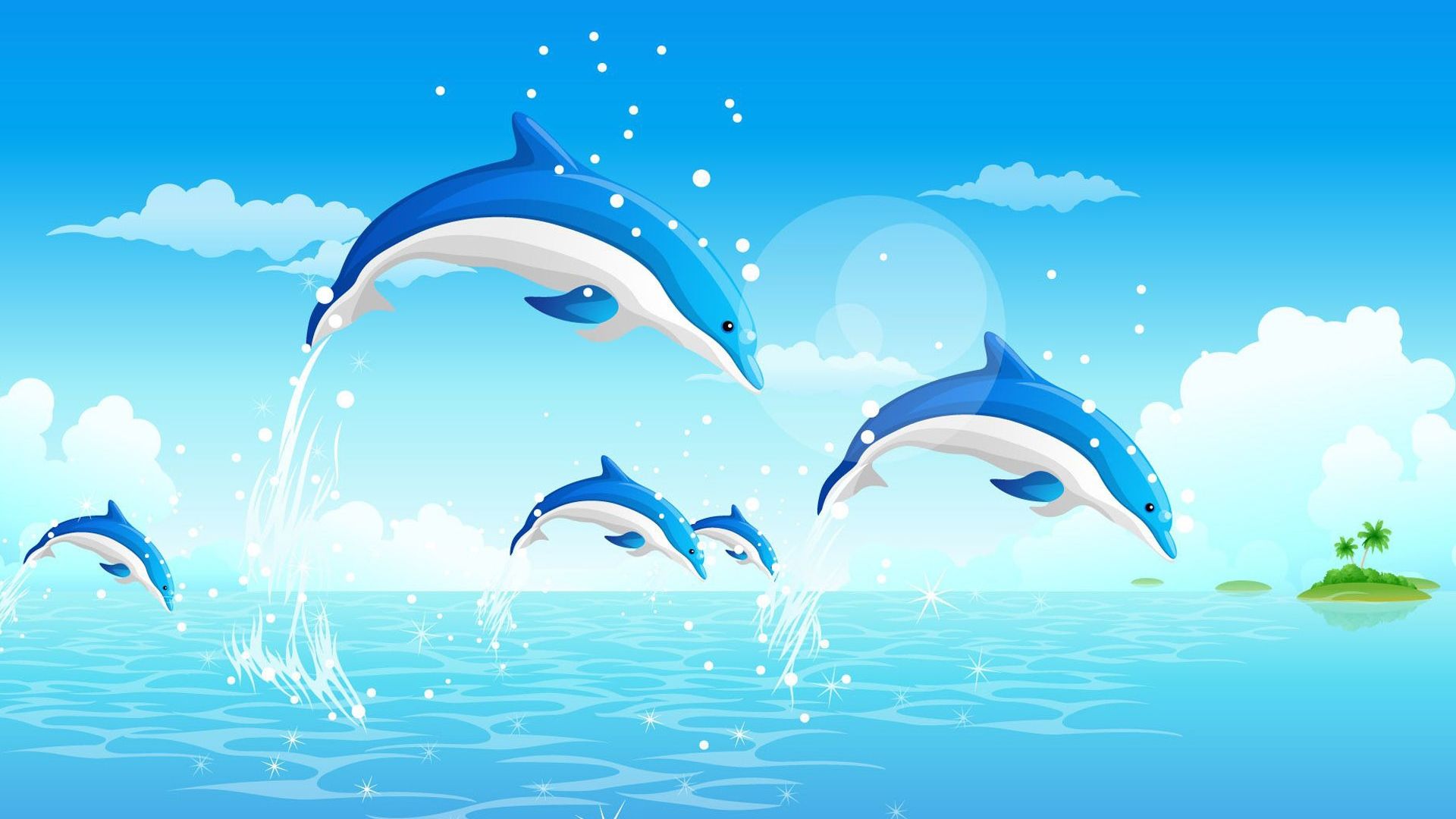 Cartoon Dolphin Wallpaper Free Cartoon Dolphin Background