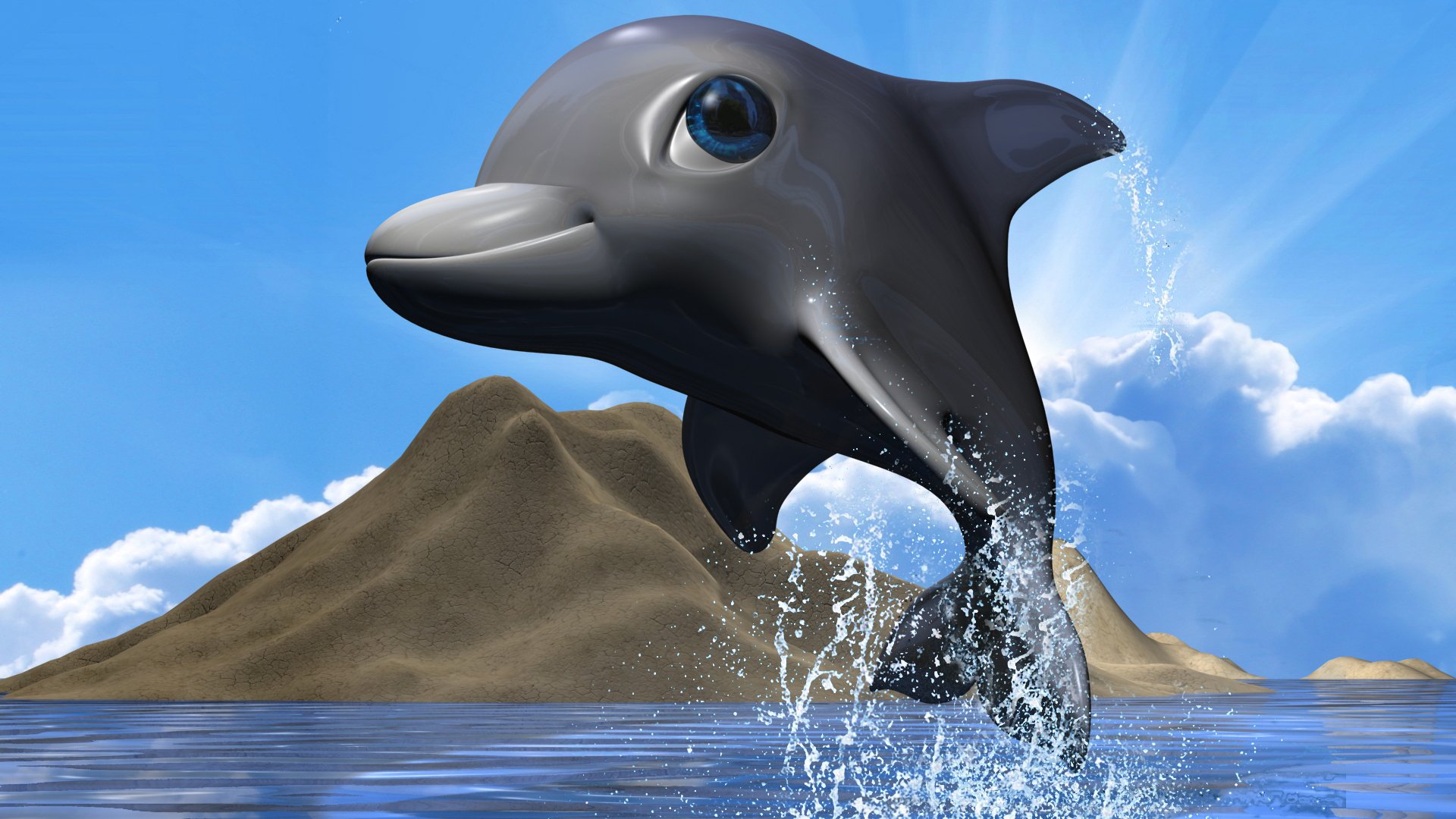 Dolphin Cartoon HD Wallpaper and Background Image