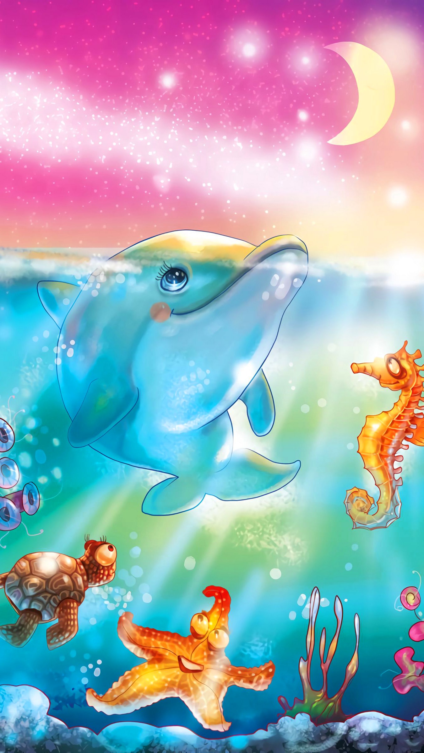 Cartoon Dolphin Wallpapers - Wallpaper Cave
