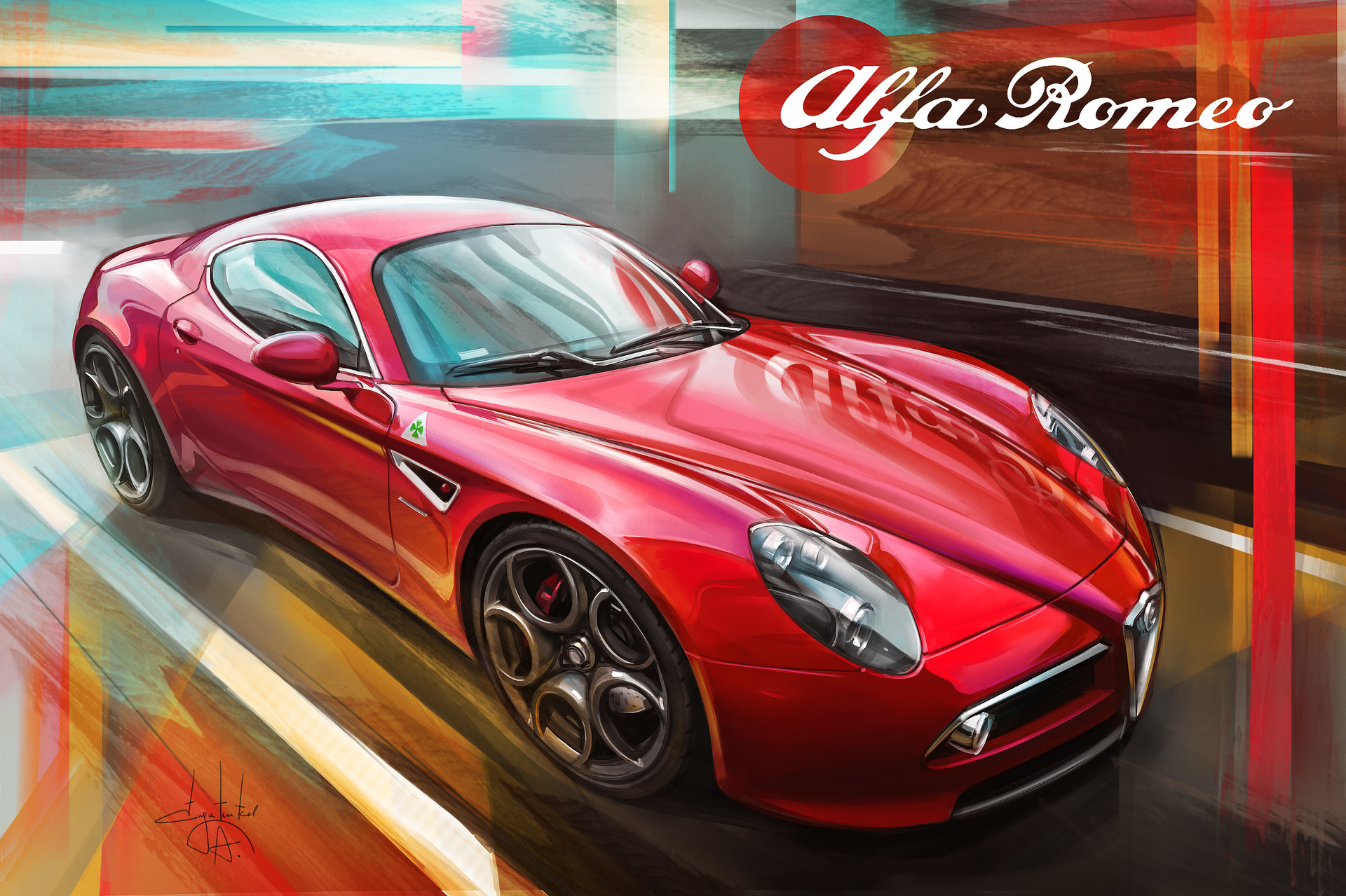 Alfa Romeo 8C HD Wallpaper