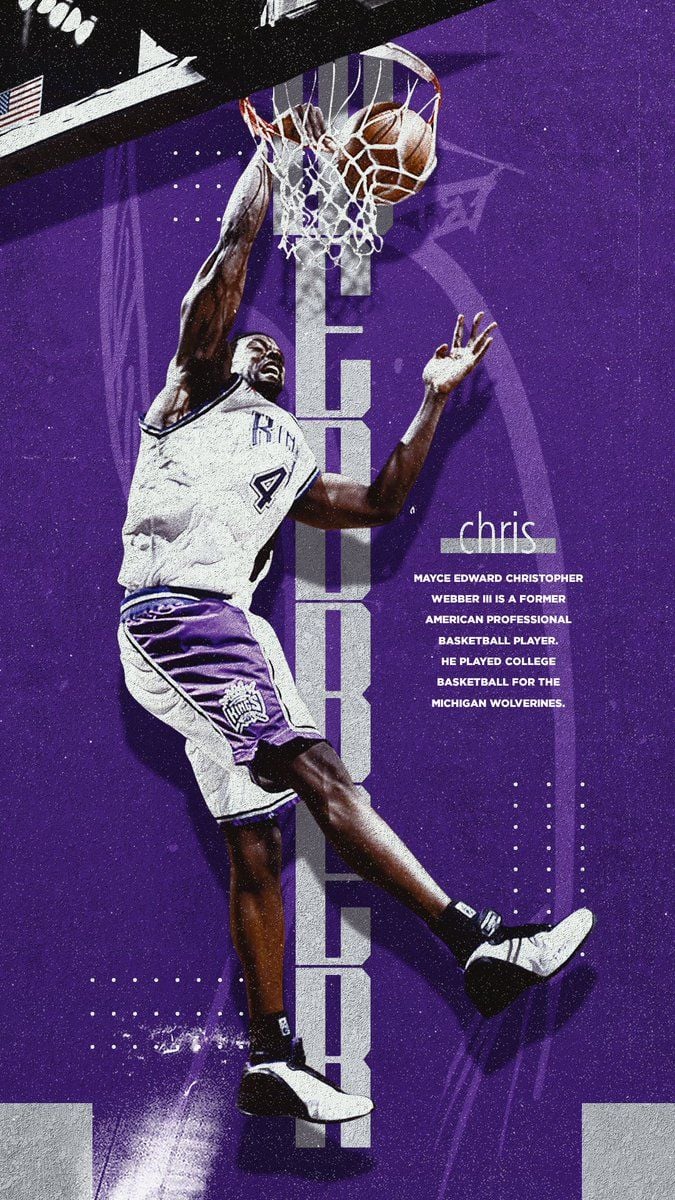 Chris Webber #GoBlue #NBA. Nba basketball art, Sports graphic design, Football artwork
