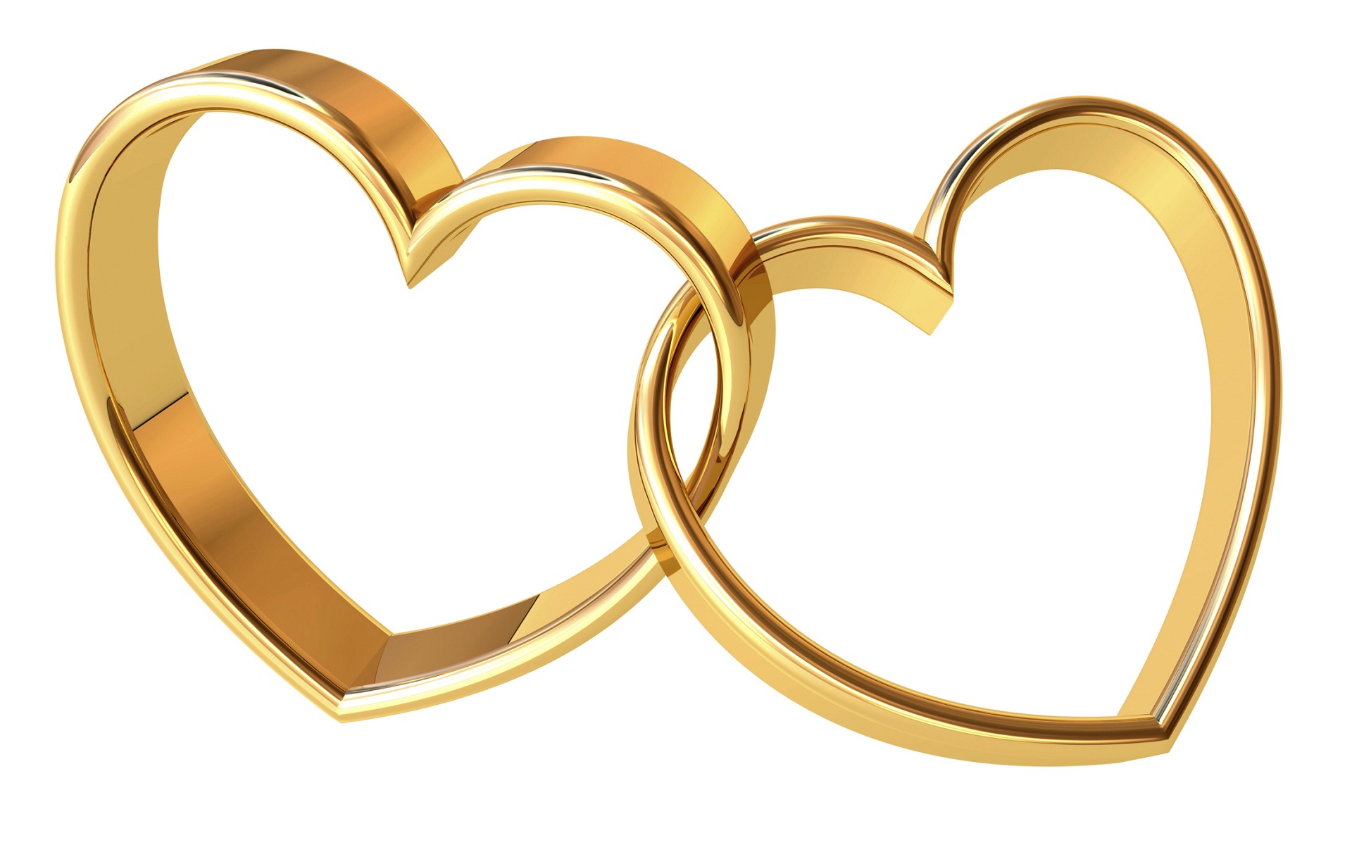 Gold Rings Heart Shape Happy Anniversary Wallpaper With Wedding Rings