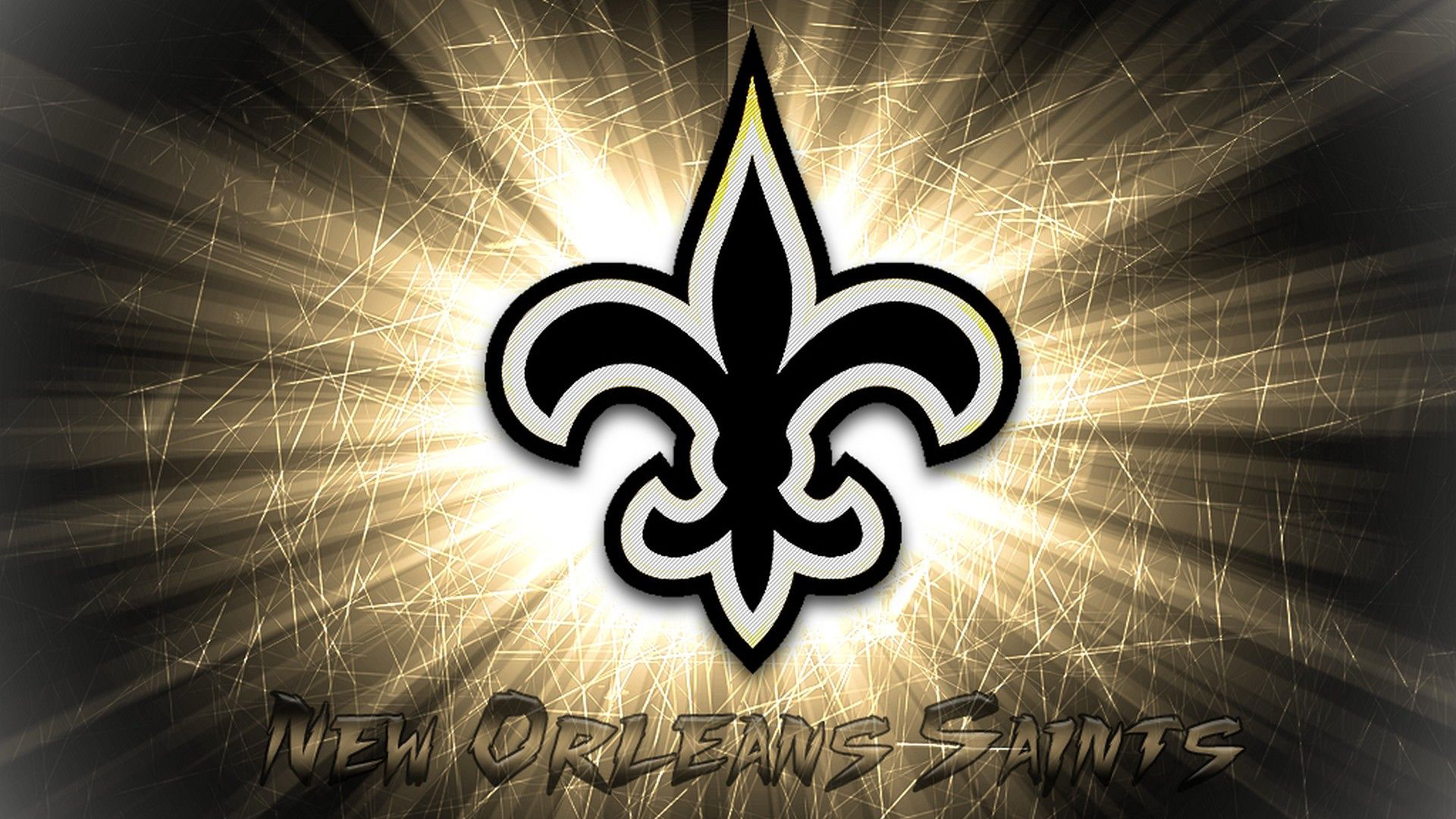 New Orleans Saints Logo In Lightning Background HD Saints Wallpaper