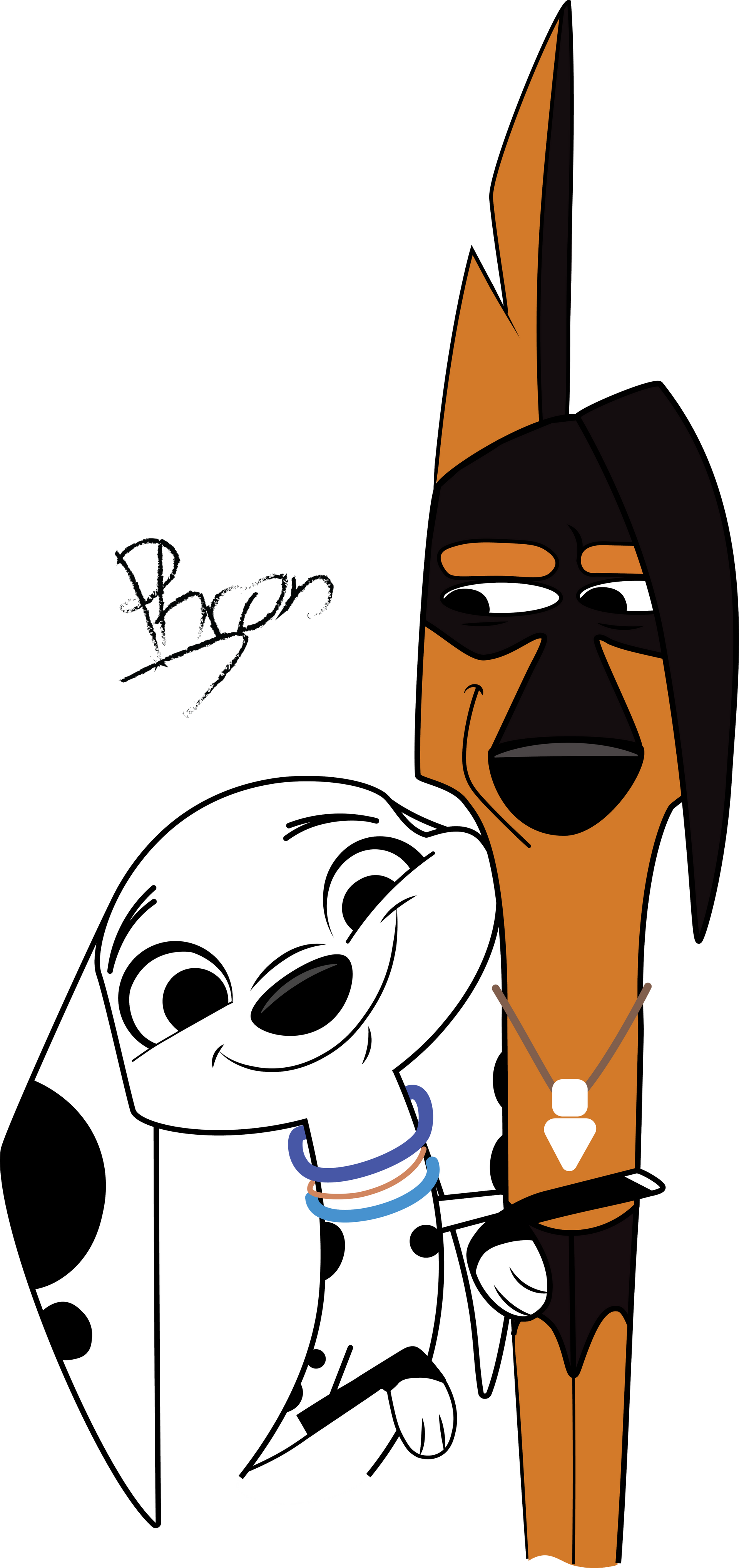Dolly and Spike dalmatians cartoon, 101 dalmatian street spike, Art reference