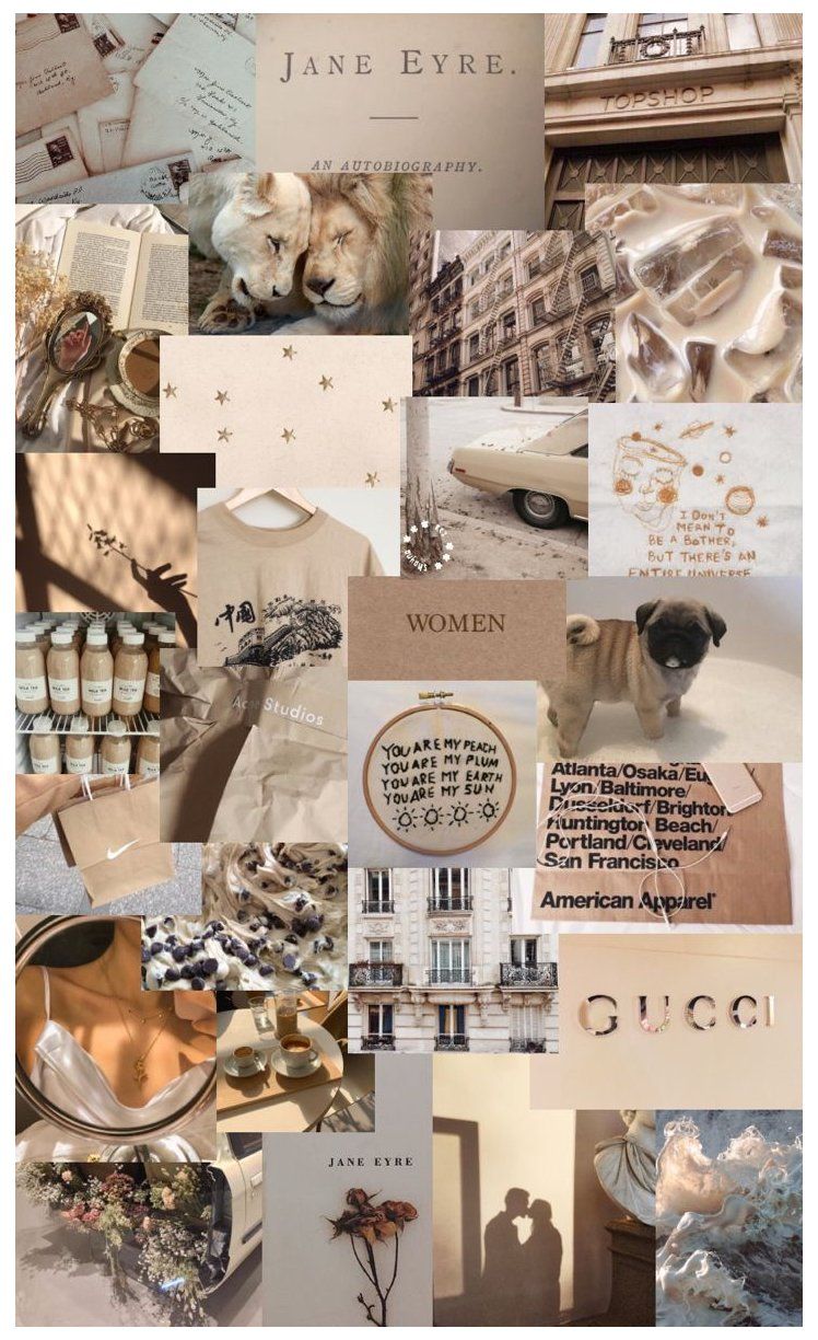 Beige Aesthetic Collage Wallpaper Free Beige Aesthetic Collage Background