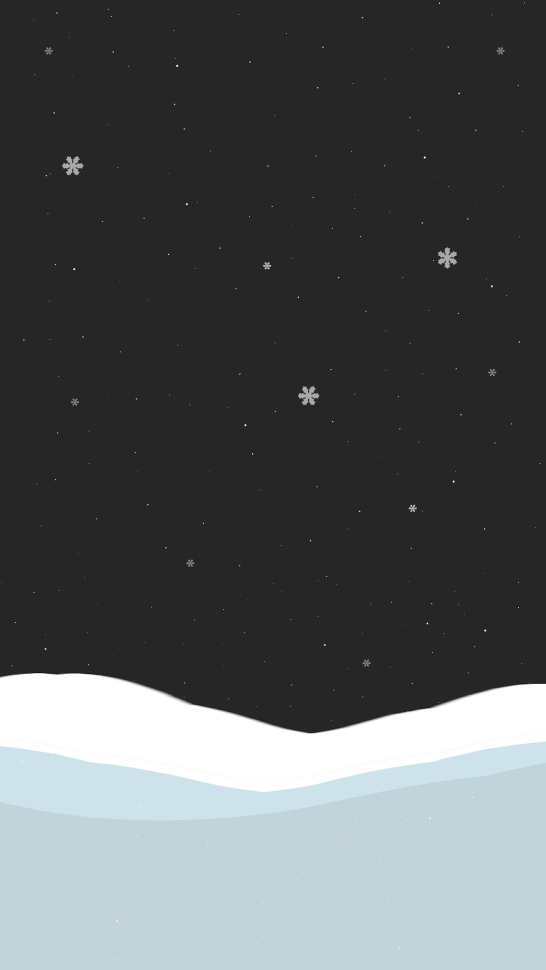 Winter Night. Minimal iPhoneX wallpaper