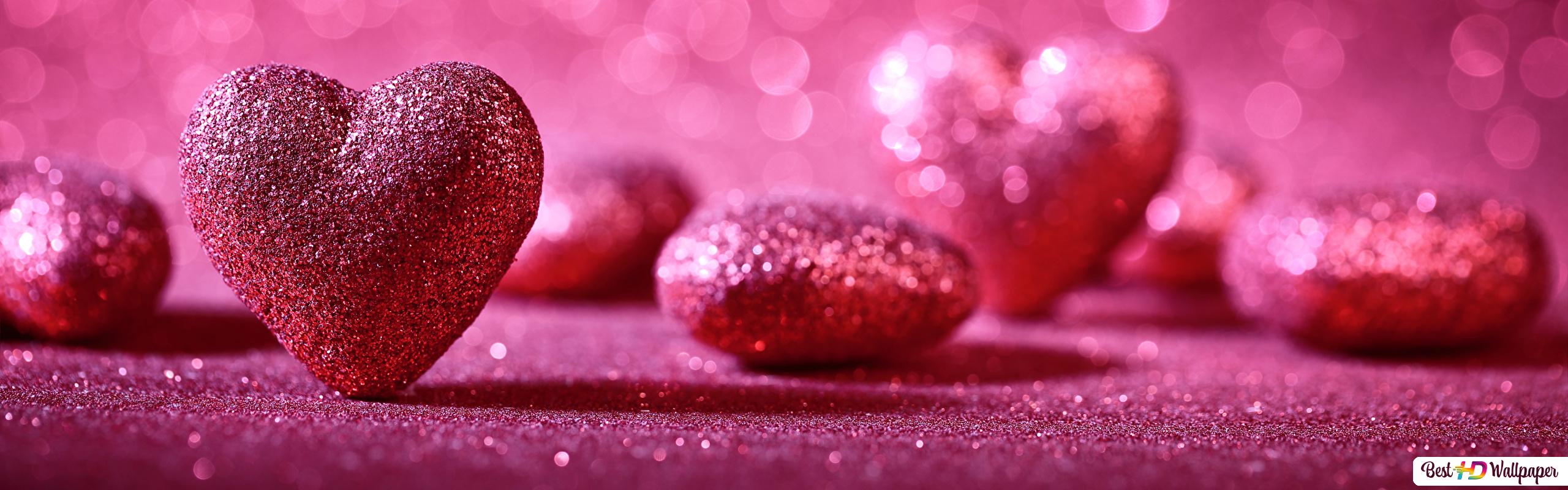 Valentine's day sparkling hearts HD wallpaper download's Day wallpaper