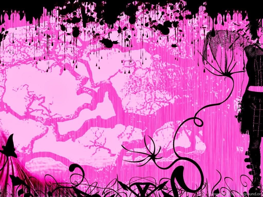 Gallery for  pink and black emo wallpaper