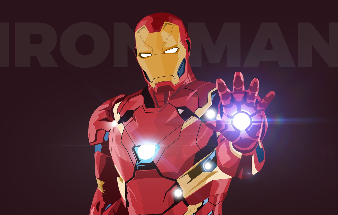 Wallpaper background, the inscription, vector, art, costume, helmet, Iron man, Iron Man image for desktop, section минимализм