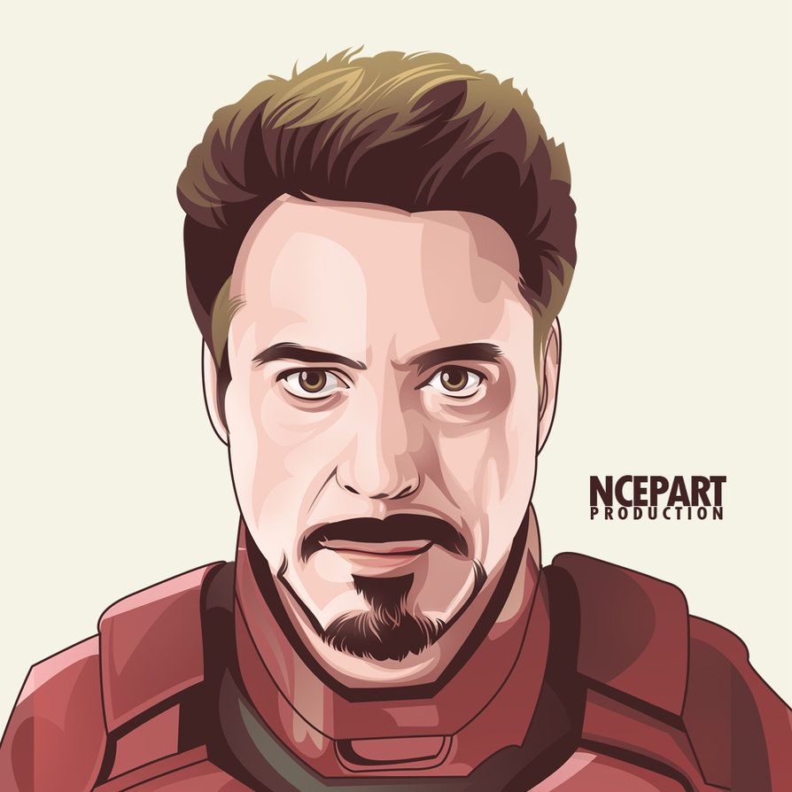Iron man vector portrait. I chose this as an. Marvel drawings, Vector portrait, Vector portrait illustration