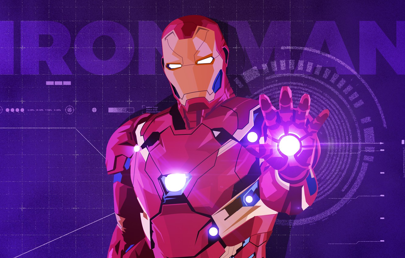 Wallpaper vector, art, Iron man, Iron Man image for desktop, section минимализм