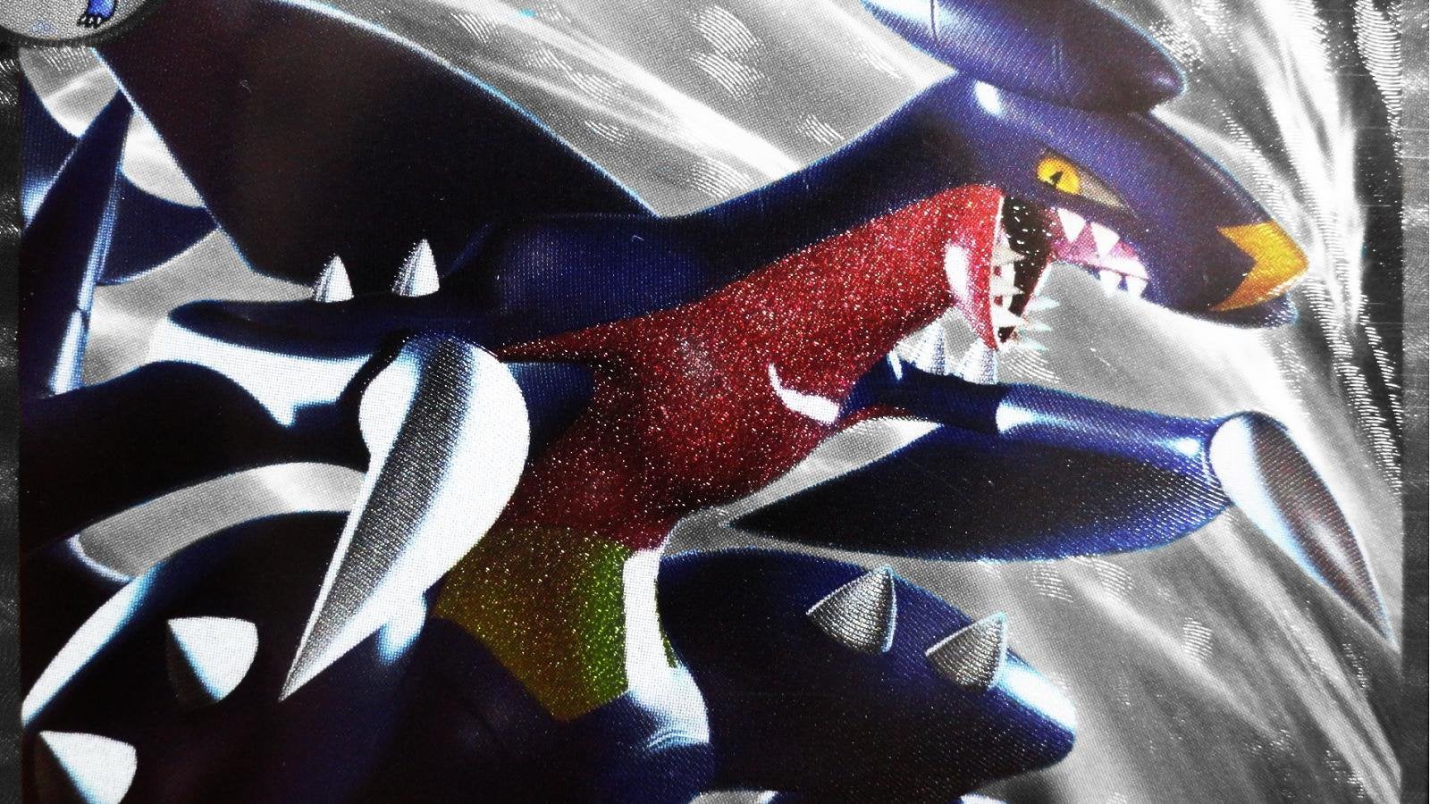 1600x900) Shiny Garchomp Background, Edited From A High Quality Photo Of The Card!