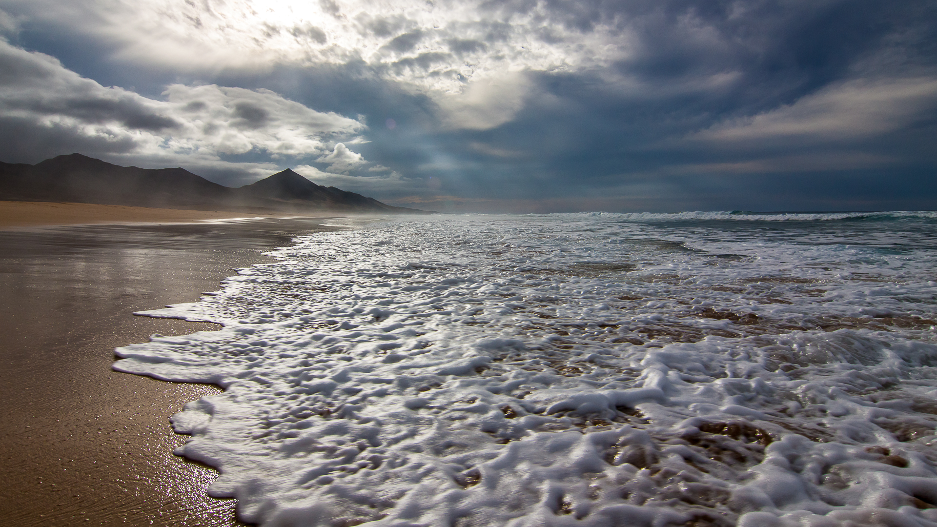 Wallpaper, ocean, sea, mountains, beach, clouds, strand, Canon, island, eos, Spain, meer, Raw, fuerteventura, kanaren, wolken, Atlantic, insel, berge, canary, EDI, spanien, schneider, atlantik, 50d, cofete, edispix 1920x1080 - Wallpaper