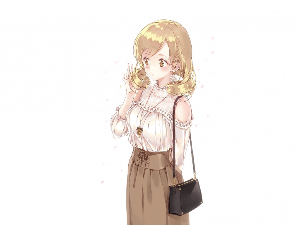 Blonde, beautiful, anime girl, mami tomoe wallpaper, HD image, picture, background, b7ae9e