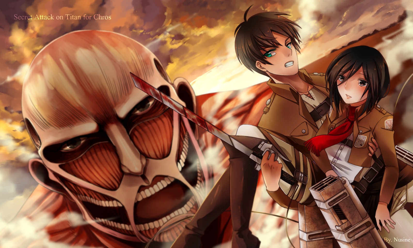Mikasa And Eren HD Desktop Wallpaper 24548
