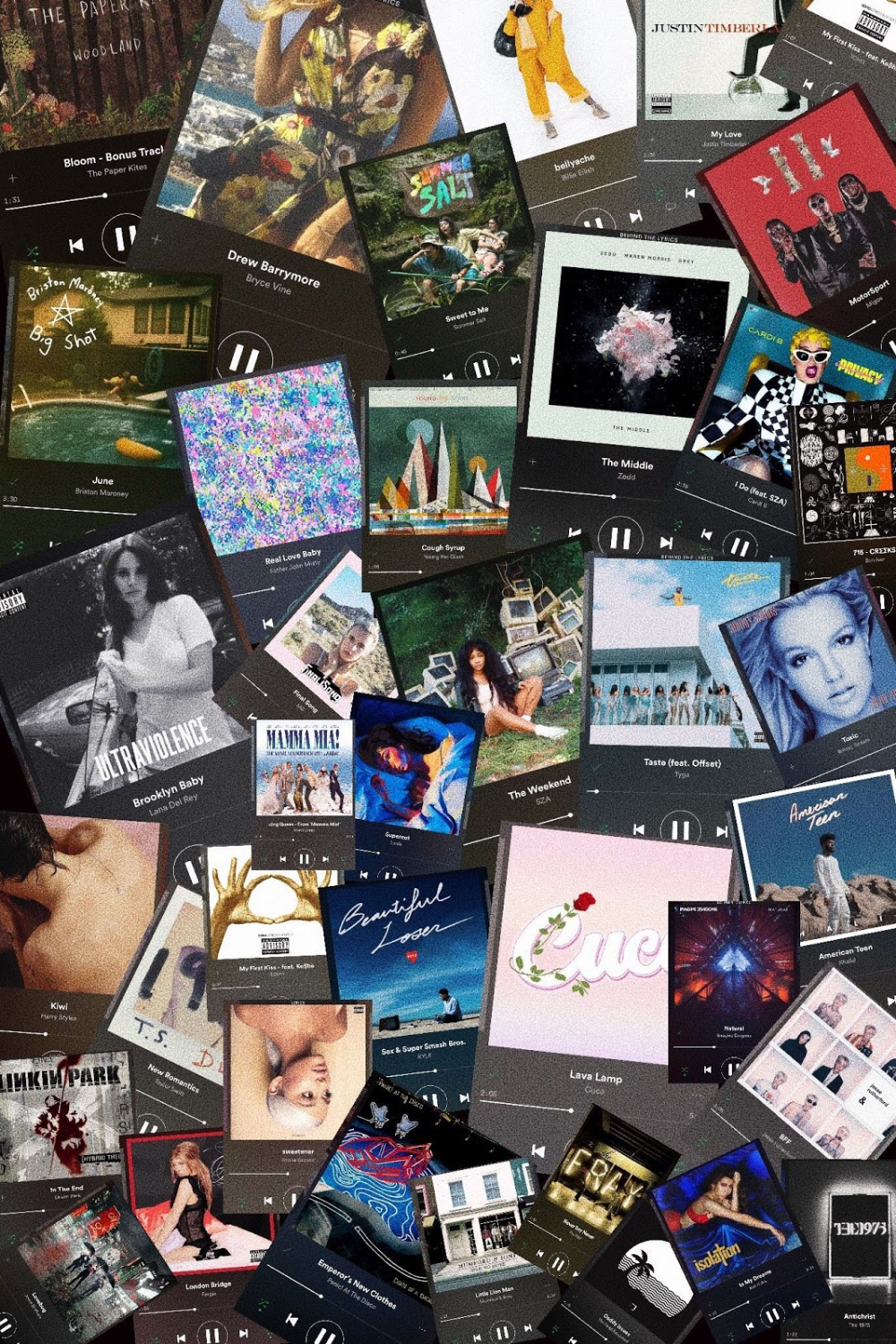 Aesthetic Album Covers Collage. iPhone wallpaper music, Music collage, Music wallpaper