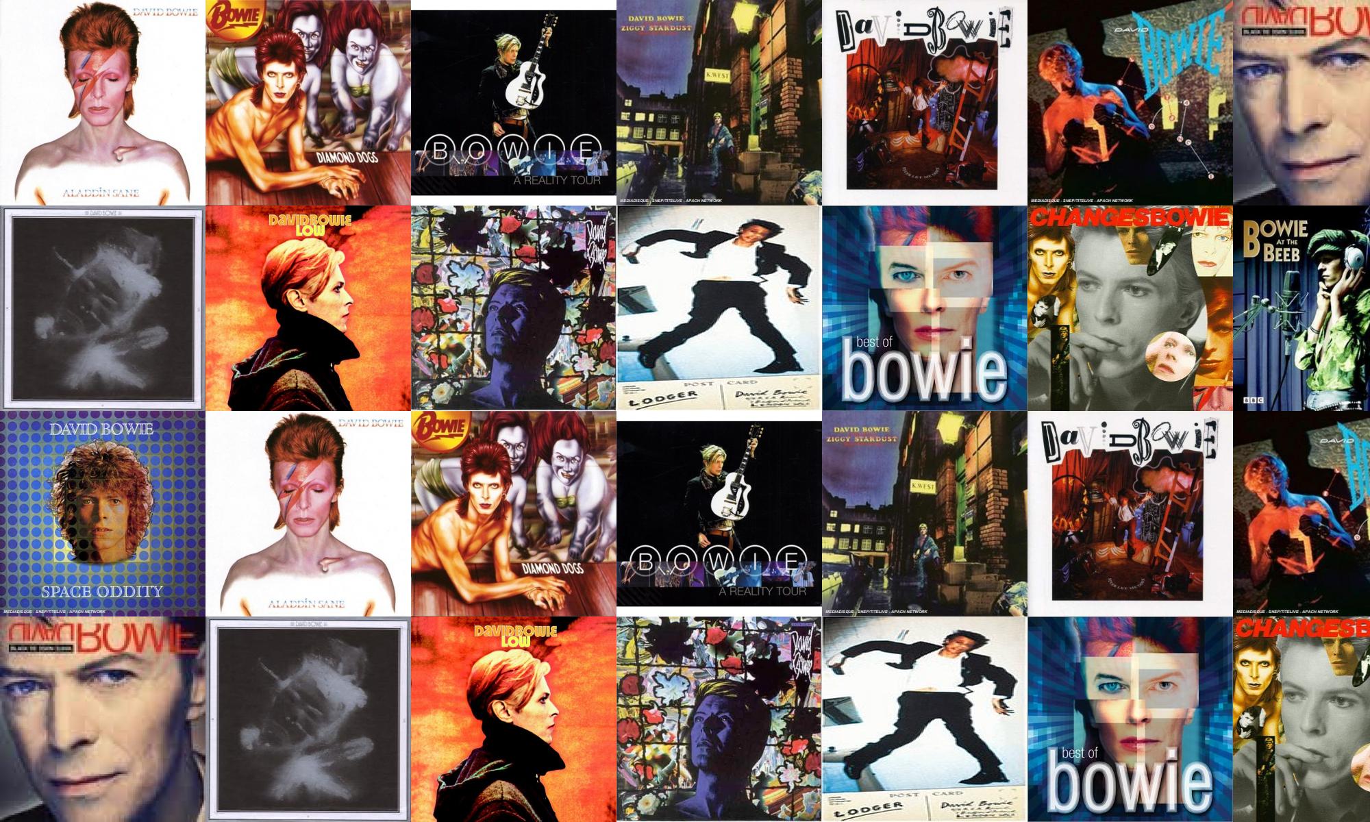 Bowie Album Covers Collage