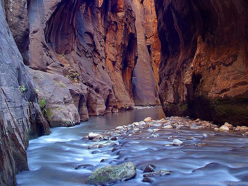 Zion National Park Narrows Wall Street Wallpaper. Desktop Background