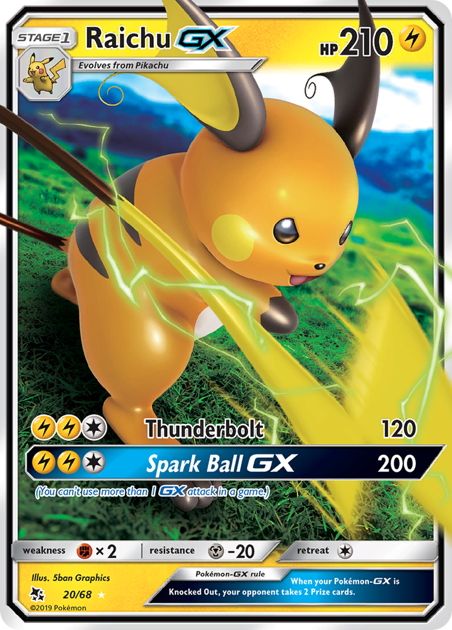 Raichu GX 68 Holo GX [sm115 20] To Face Games