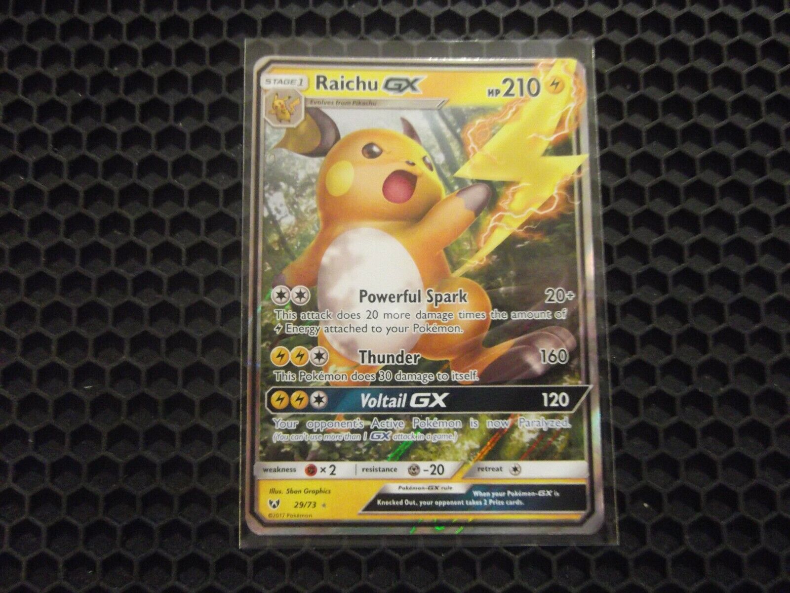 Mavin. Full Art Raichu GX 29 73 Shining Legends Ultra Rare Holo Pokemon Card 2017
