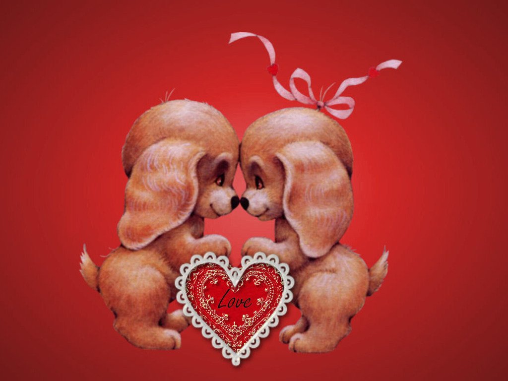 Puppy Valentines Day Wallpaper