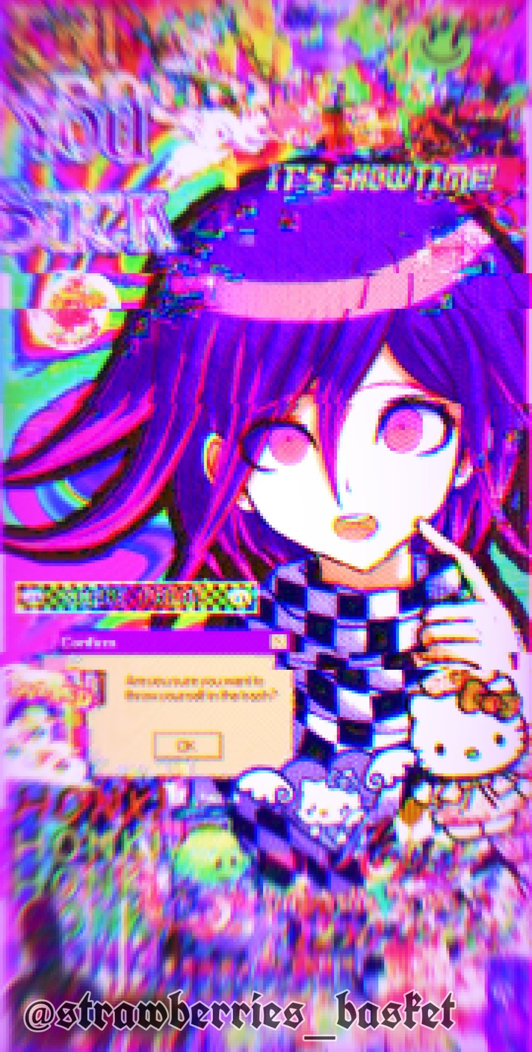 d a n g a n r o n p a. Anime wallpaper iphone, Kidcore wallpaper, Glitchcore wallpaper