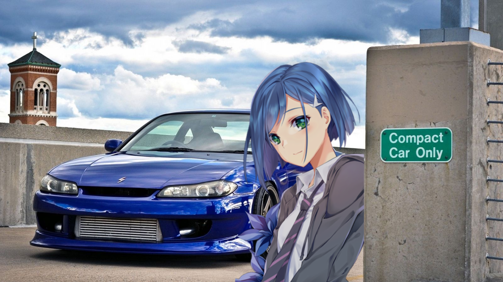 Ichigo Darling In The FranXX Silvia S15 JDM Darling In The FranXX Anime Girls Car Picture In Picture Wallpaper:1600x900