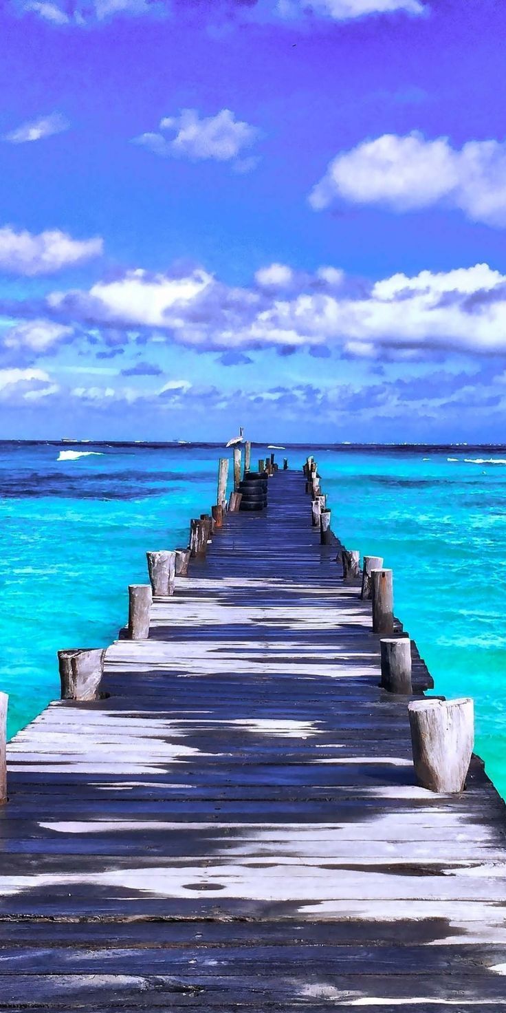 Pier, sunny day, beach, 1080x2160 wallpaper. Mexico travel, Best beaches in mexico, Usa travel destinations