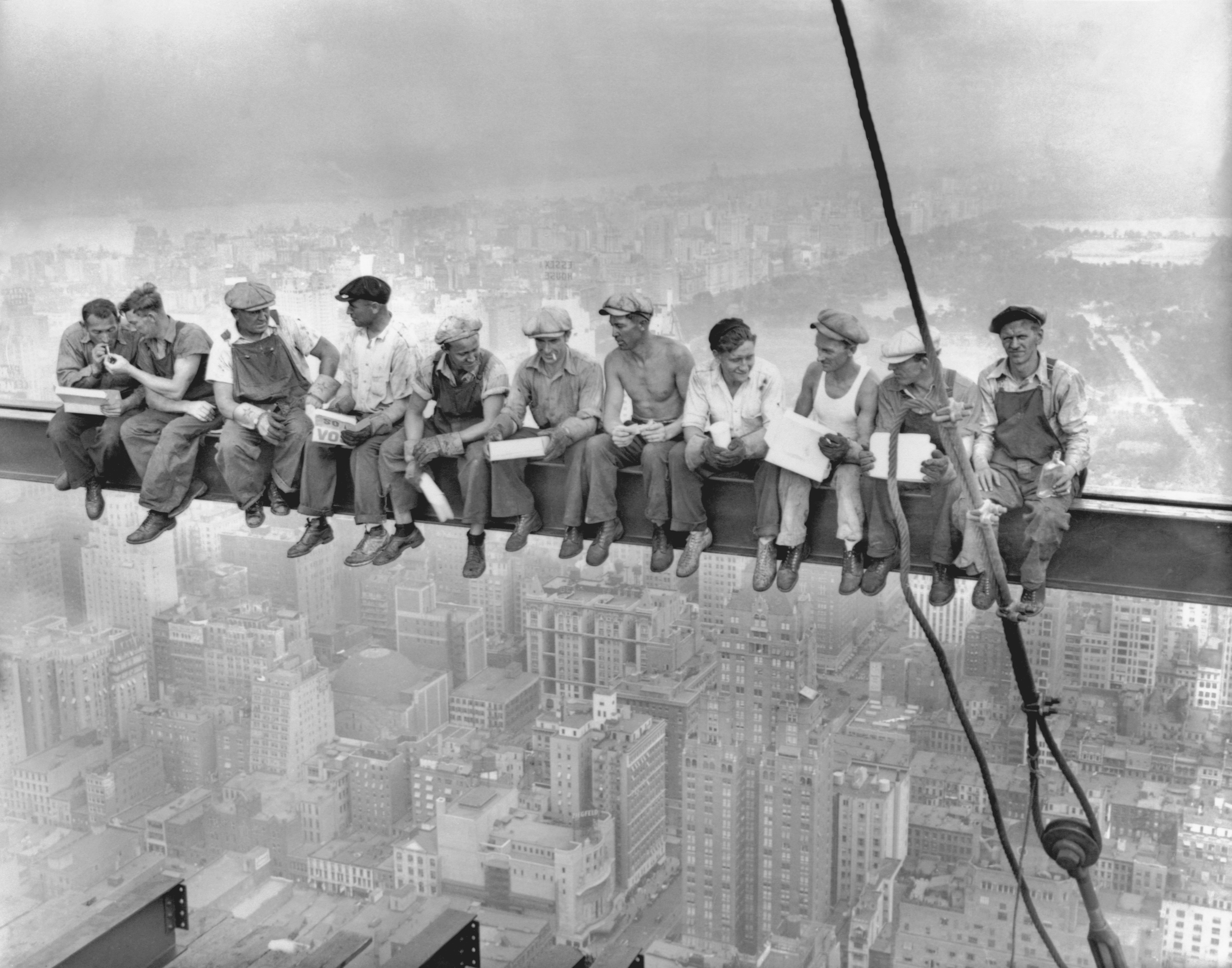 Labor Day: “Lunch atop a Skyscraper, ” was a staged photo of New York iron workers during the Depression Washington Post