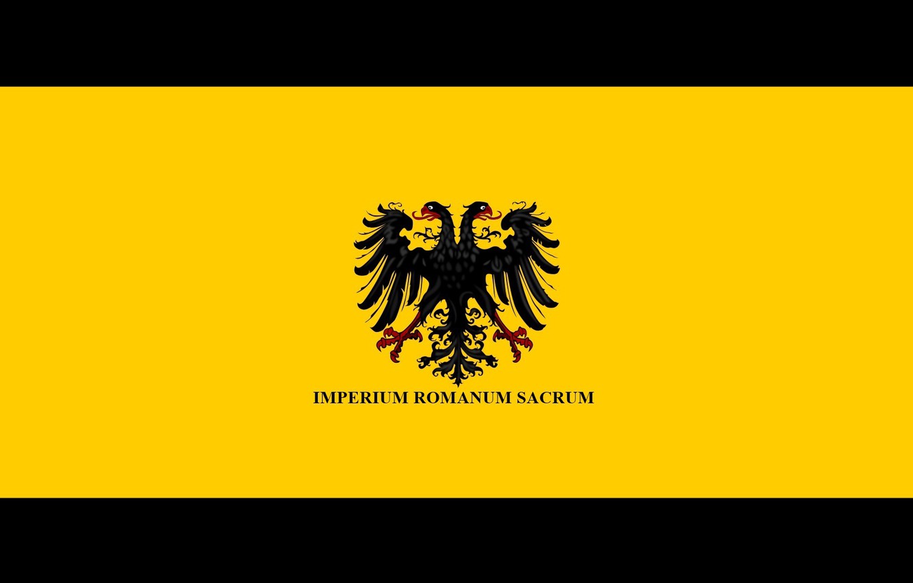 Wallpaper yellow, eagle, flag, empire, Holy Roman Empire, double eagle image for desktop, section текстуры