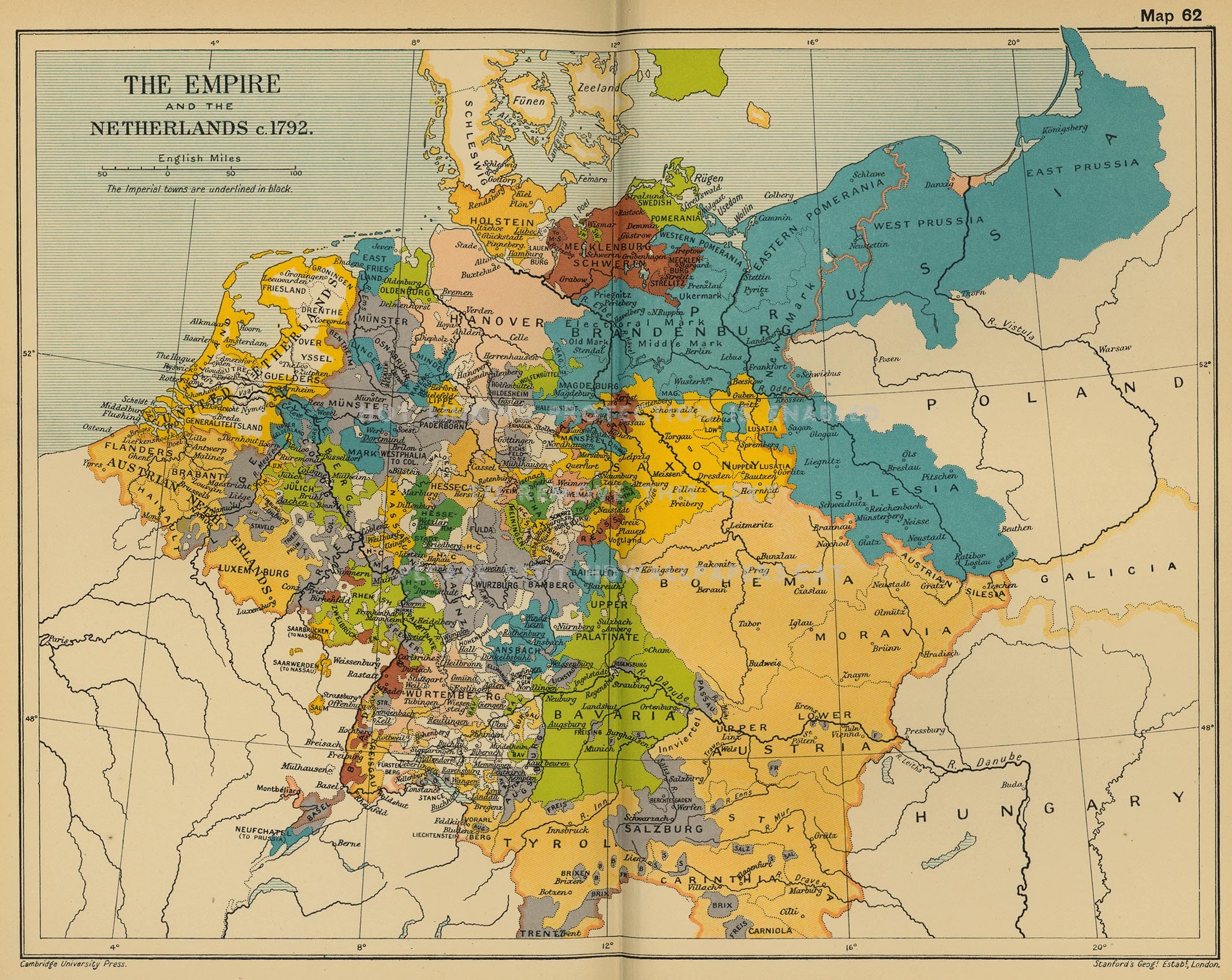 map of holy roman empire in 1792 eighteenth