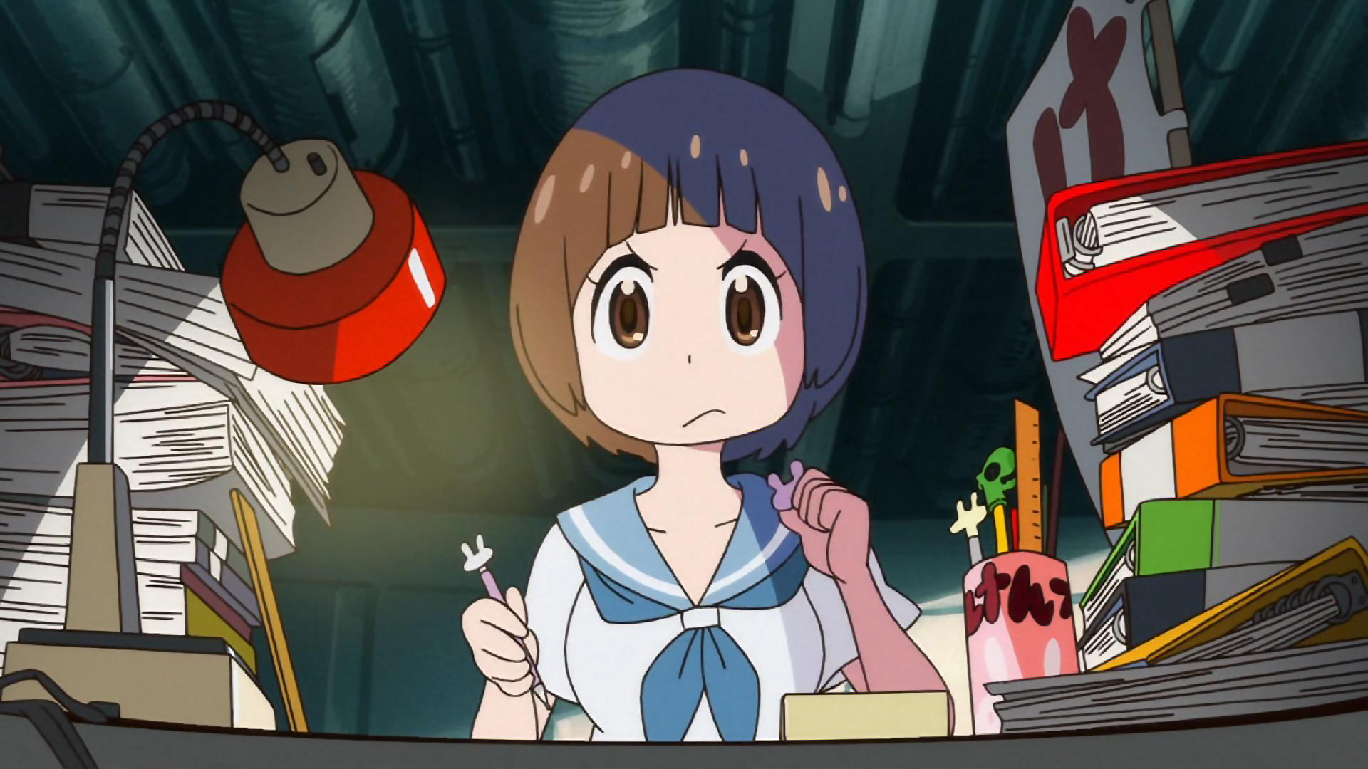 Desktop Wallpaper Mako Mankanshoku, Kill La Kill, Books, Reading, HD Image, Picture, Background, 5fe861