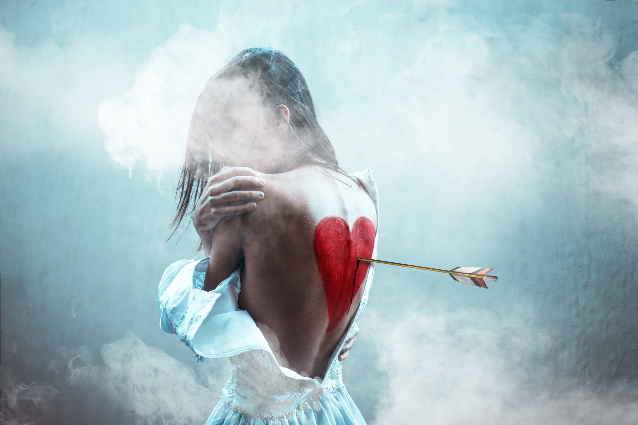 Wallpaper, arrows, Heart Design, women, model, love 2048x1365