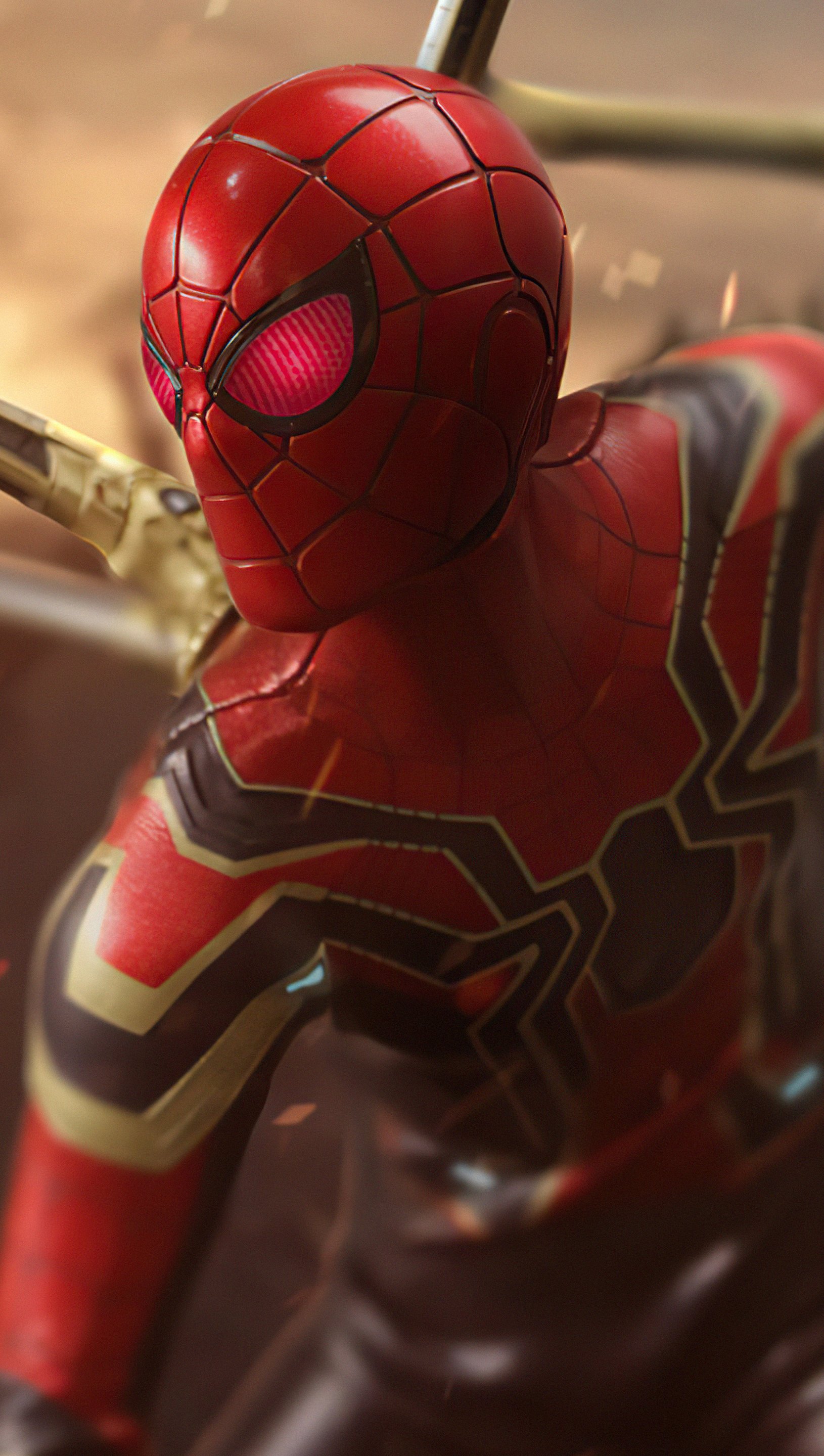 Iron Spider red eyes Wallpaper 5k Ultra HD