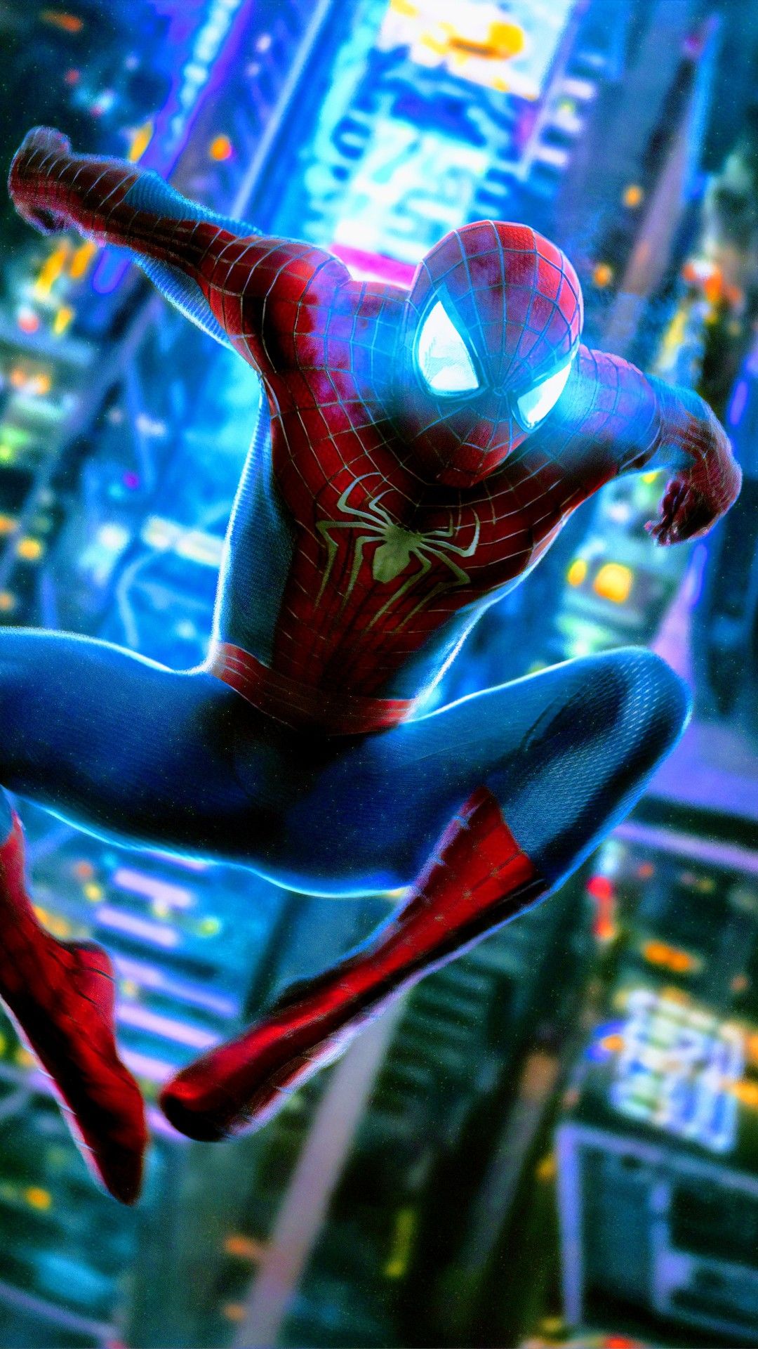 spiderman blue background