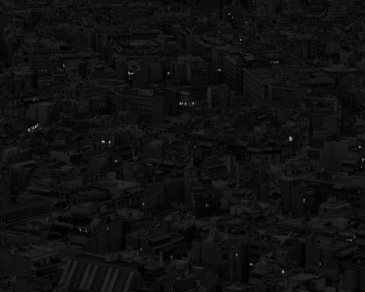 I Love Papers. night city dark art illustration bw