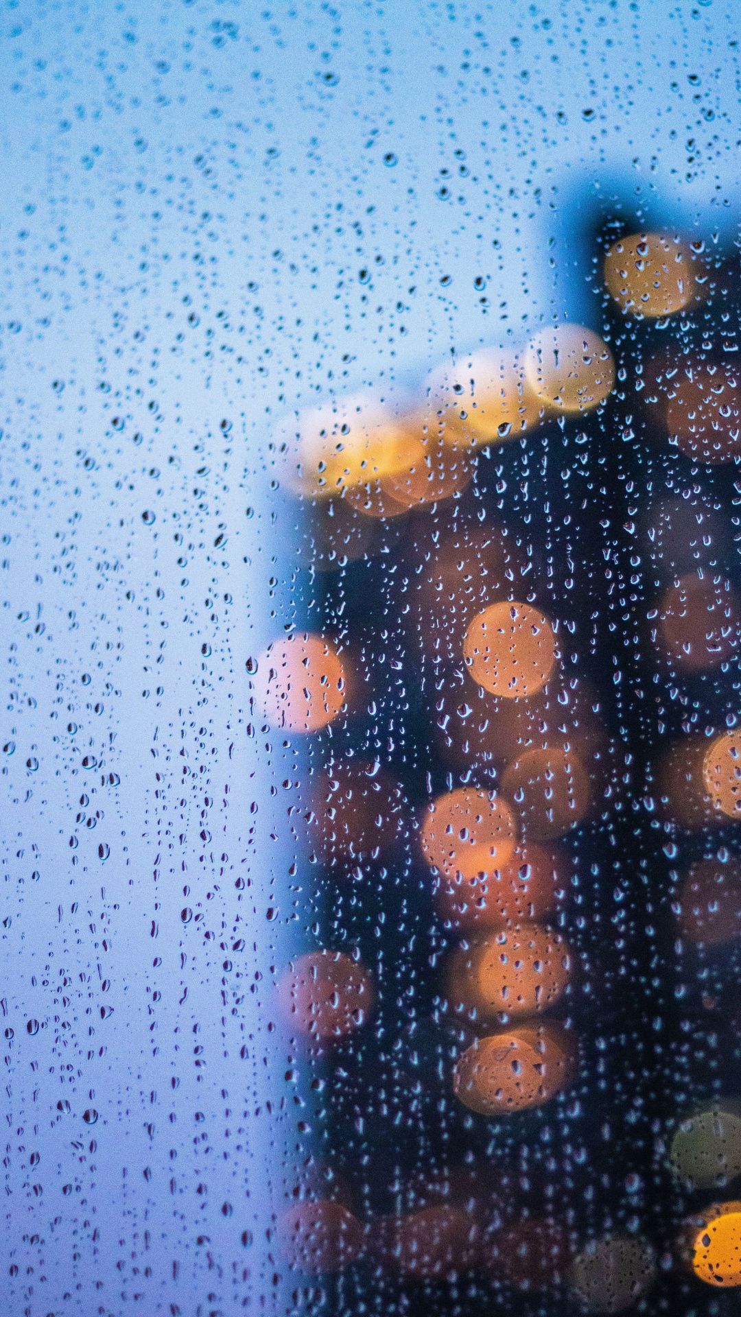 Bokeh, wet glass surface, drops wallpaper. Window photography, Bokeh, Rainy window