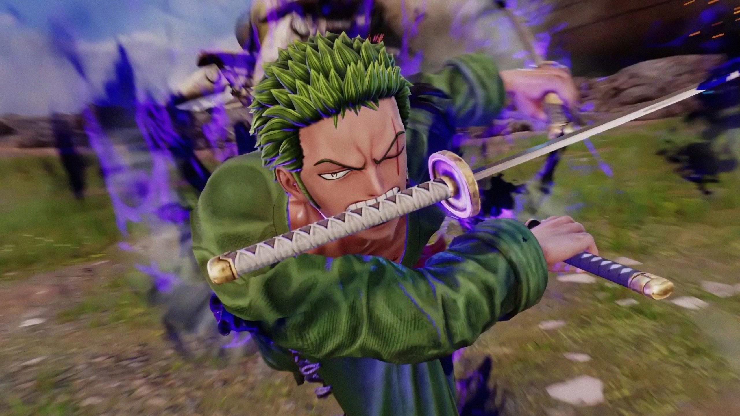 Download jump force, roronoa zoro, video game, one piece, anime 2560x1440 wallpaper, dual wide 16:9 2560x1440 HD image, background, 19059