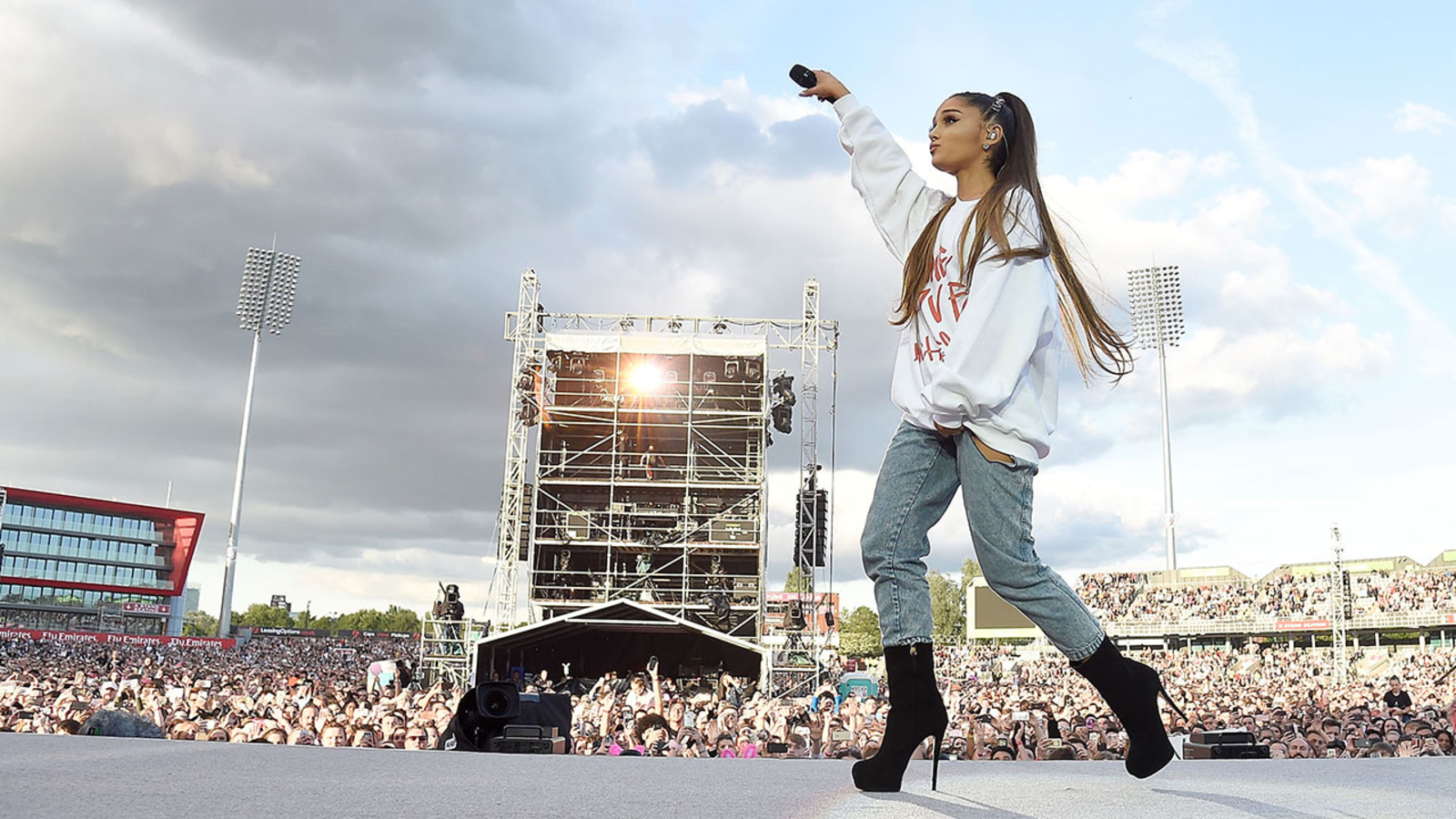PHOTOS: Ariana Grande and others spread the love during One Love Manchester concert New York