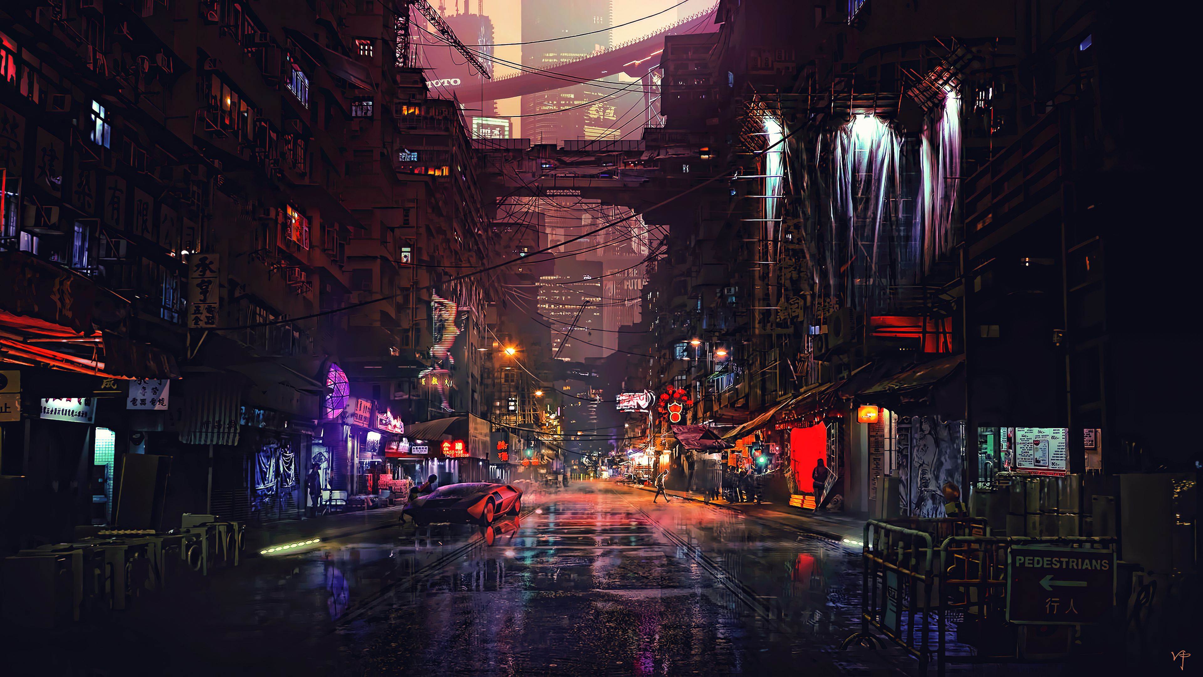 Busy Neon Street 4k, HD Artist, 4k Wallpaper, Image, Background, Photo and Picture