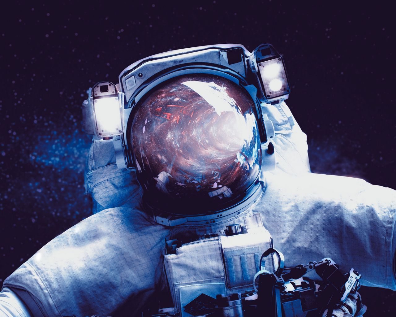 Download wallpaper 1280x1024 astronaut, space suit, spaceman standard 5:4 HD background