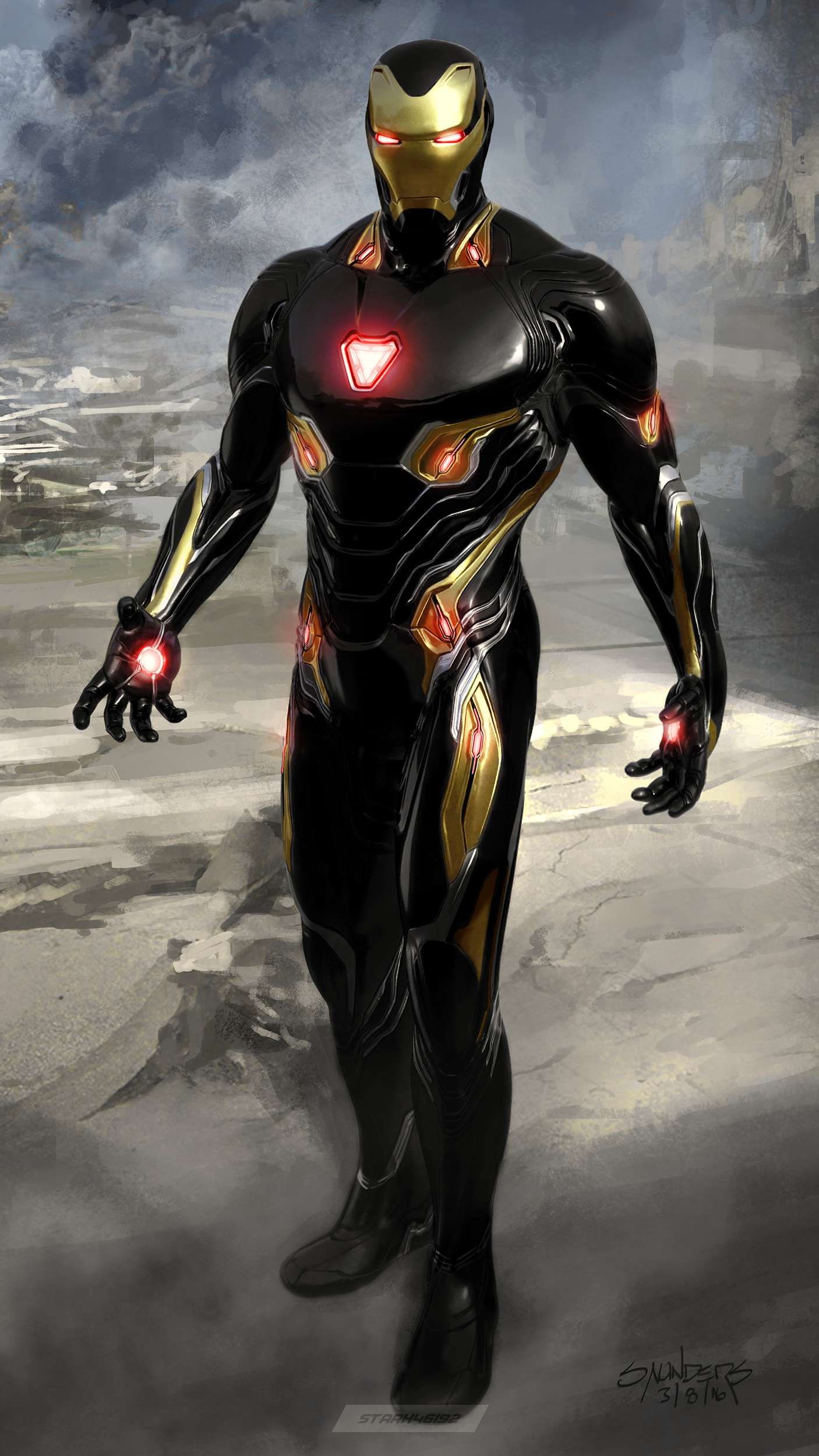 Wallpaper Iron Man Nanotech Suit