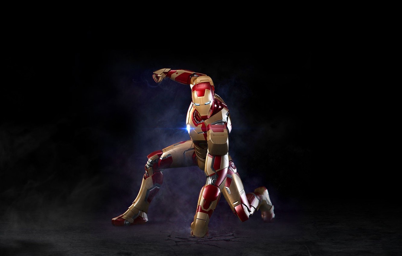 Wallpaper cinema, red, golden, armor, power, man, iron man, film, suit, mist, Tony Stark, pearls, iron man battle suit, nanotechnology, new armor image for desktop, section фильмы