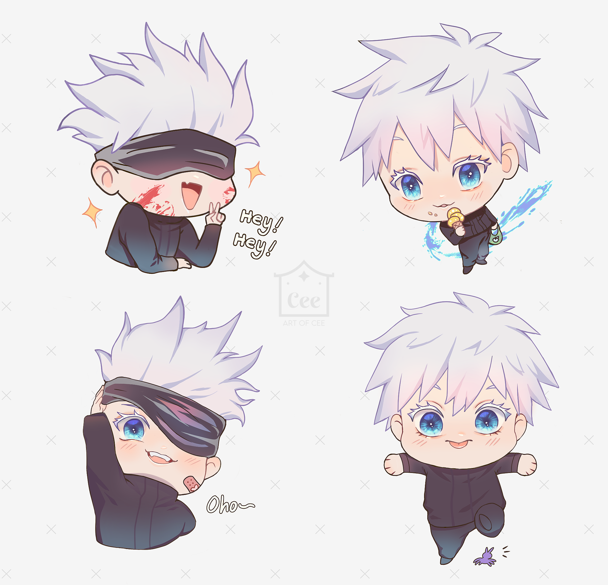 Gojo Chibi Wallpapers Wallpaper Cave