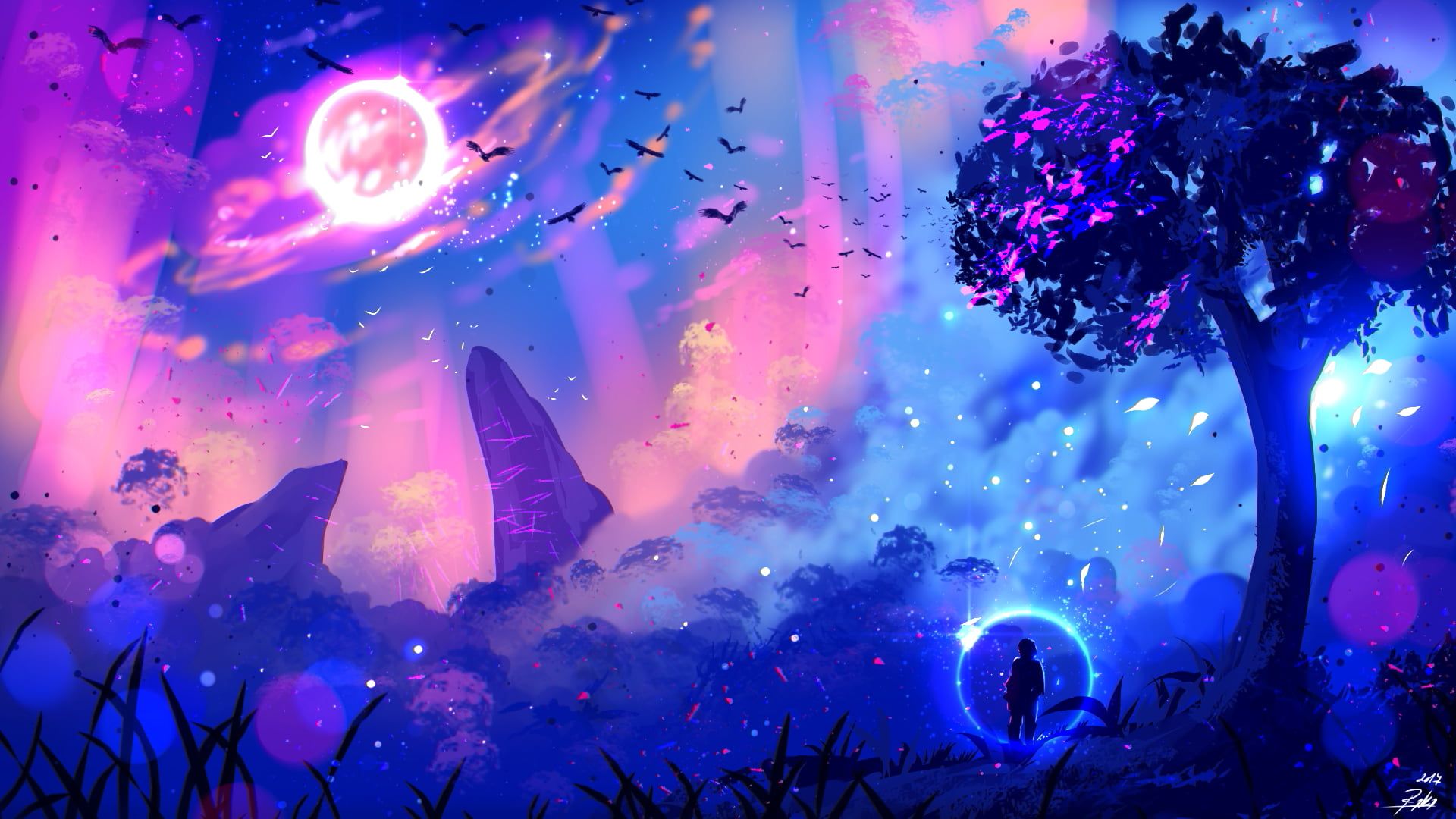 Pink Anime Wallpaper
