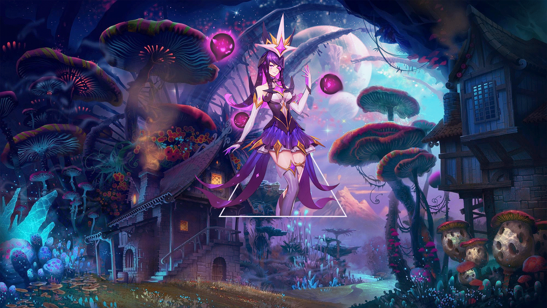 League Of Legends Syndra League Of Legends Anime PC Gaming Fantasy Girl Colorful Wallpaper:1920x1080