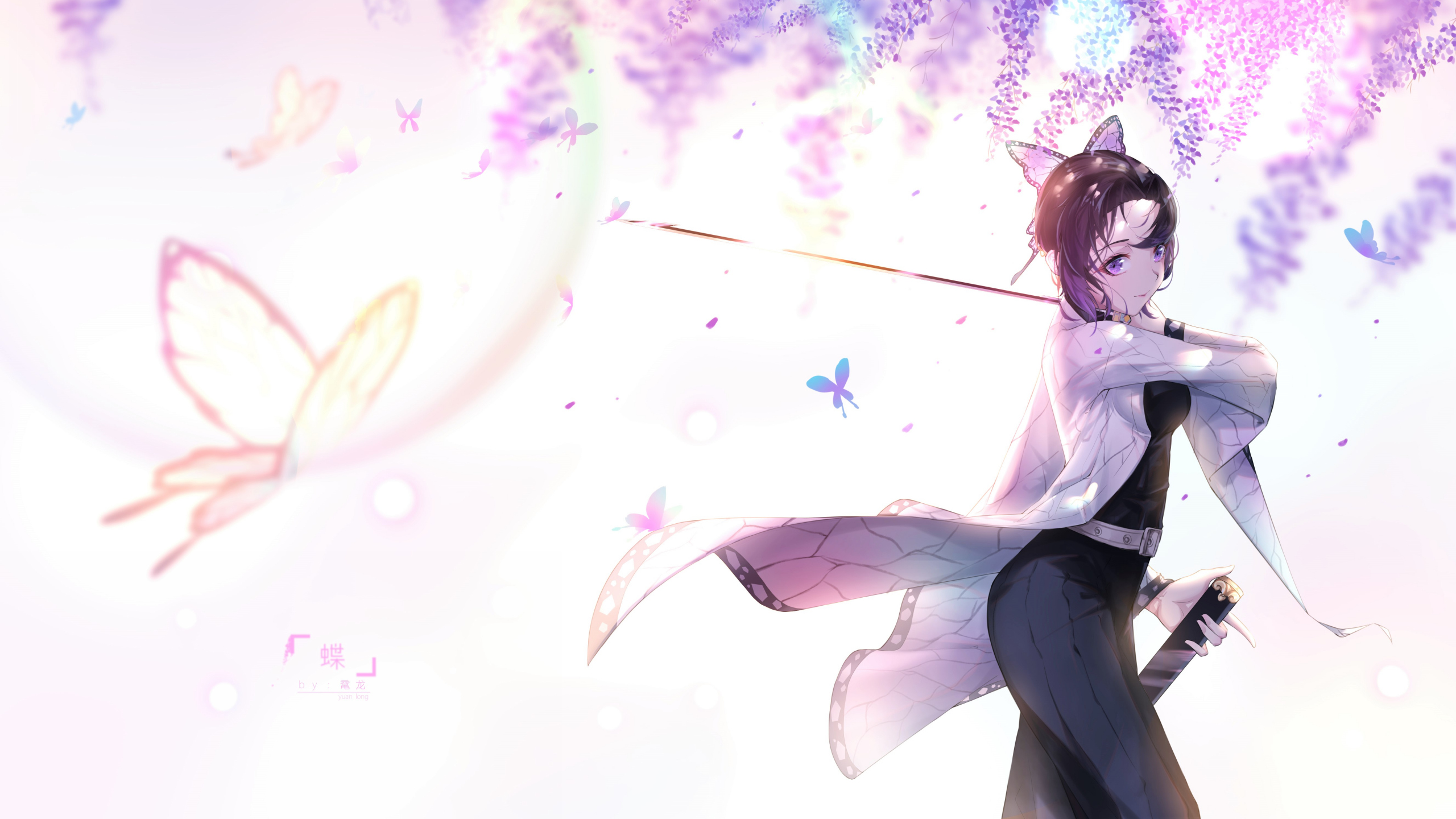 Kochou Shinobu. Desktop wallpaper. 2560x1440