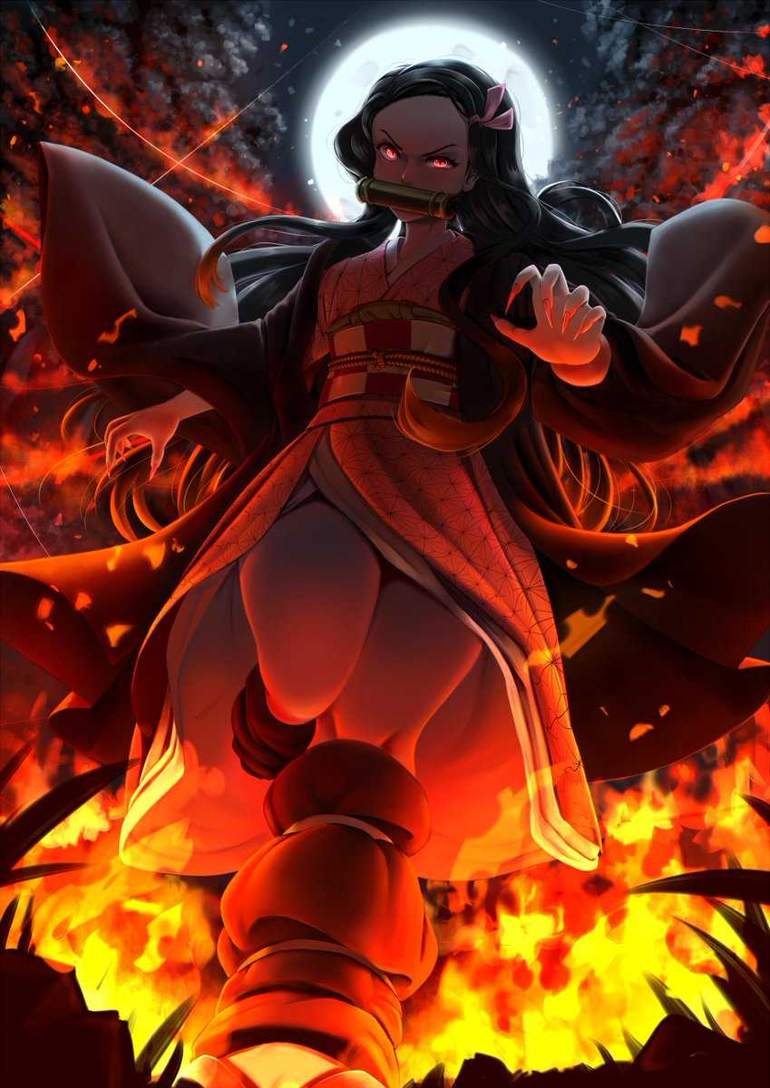 Nezuko Demon Form Wallpapers Wallpaper Cave 7062