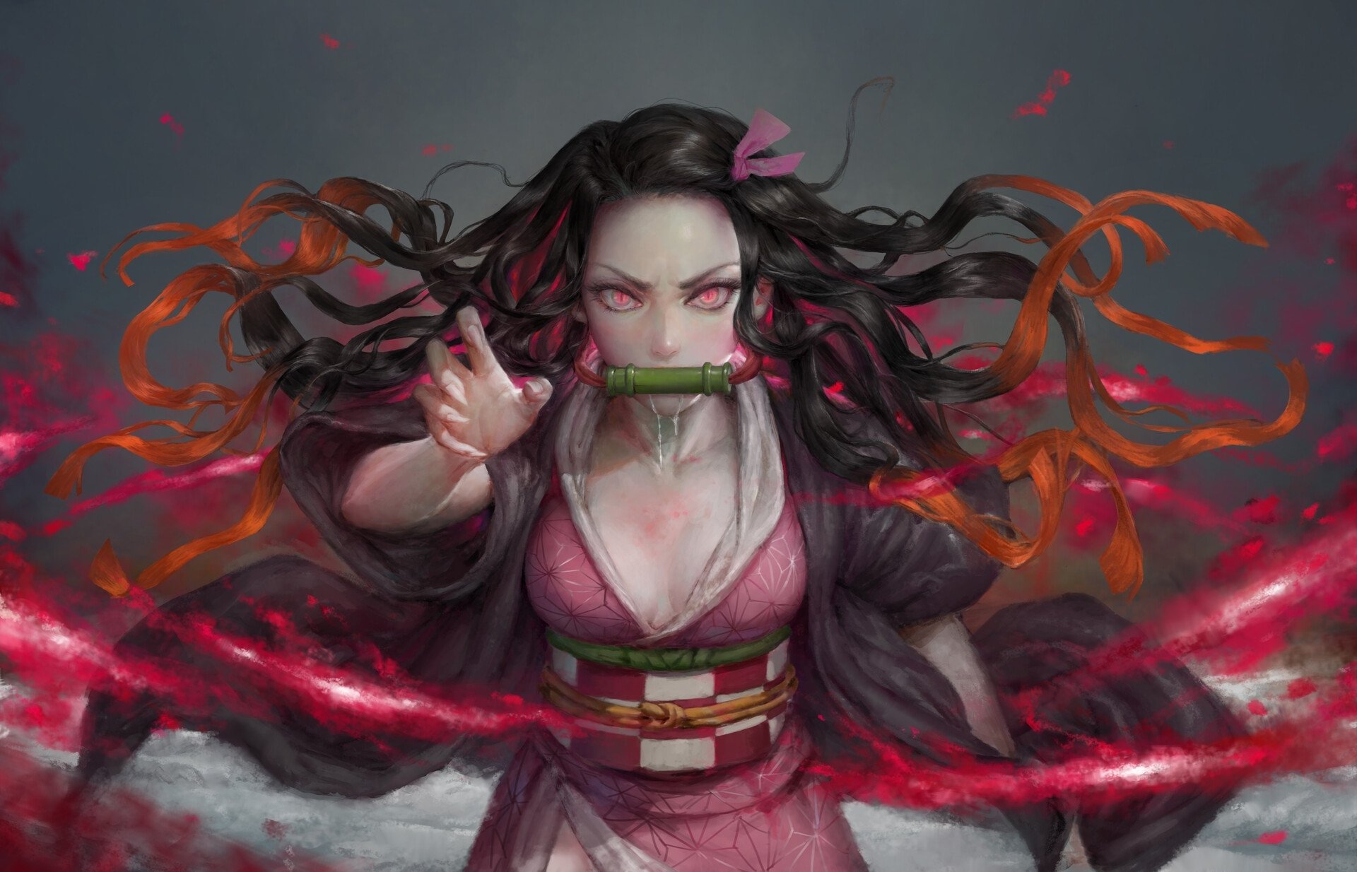 Nezuko Demon Form Wallpapers Wallpaper Cave 5962